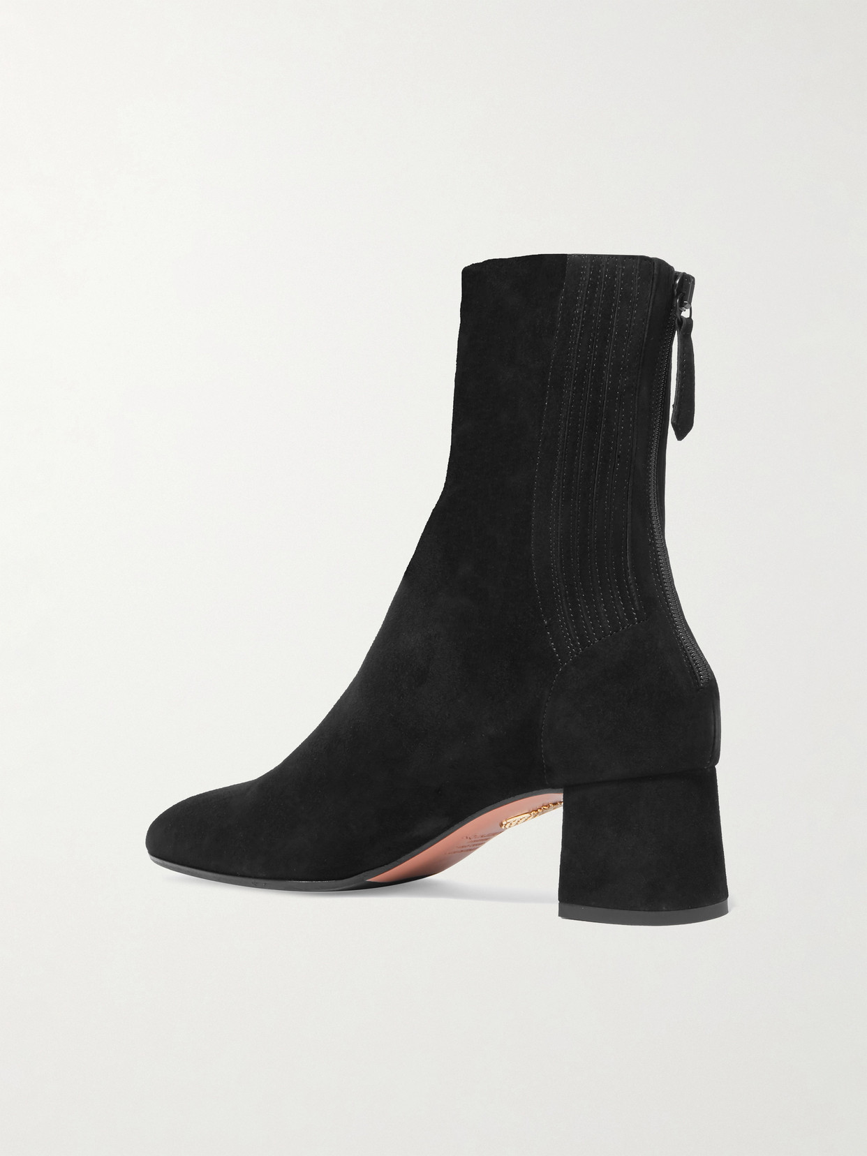 Shop Aquazzura Saint Honoré 50 Suede Sock Boots In Black