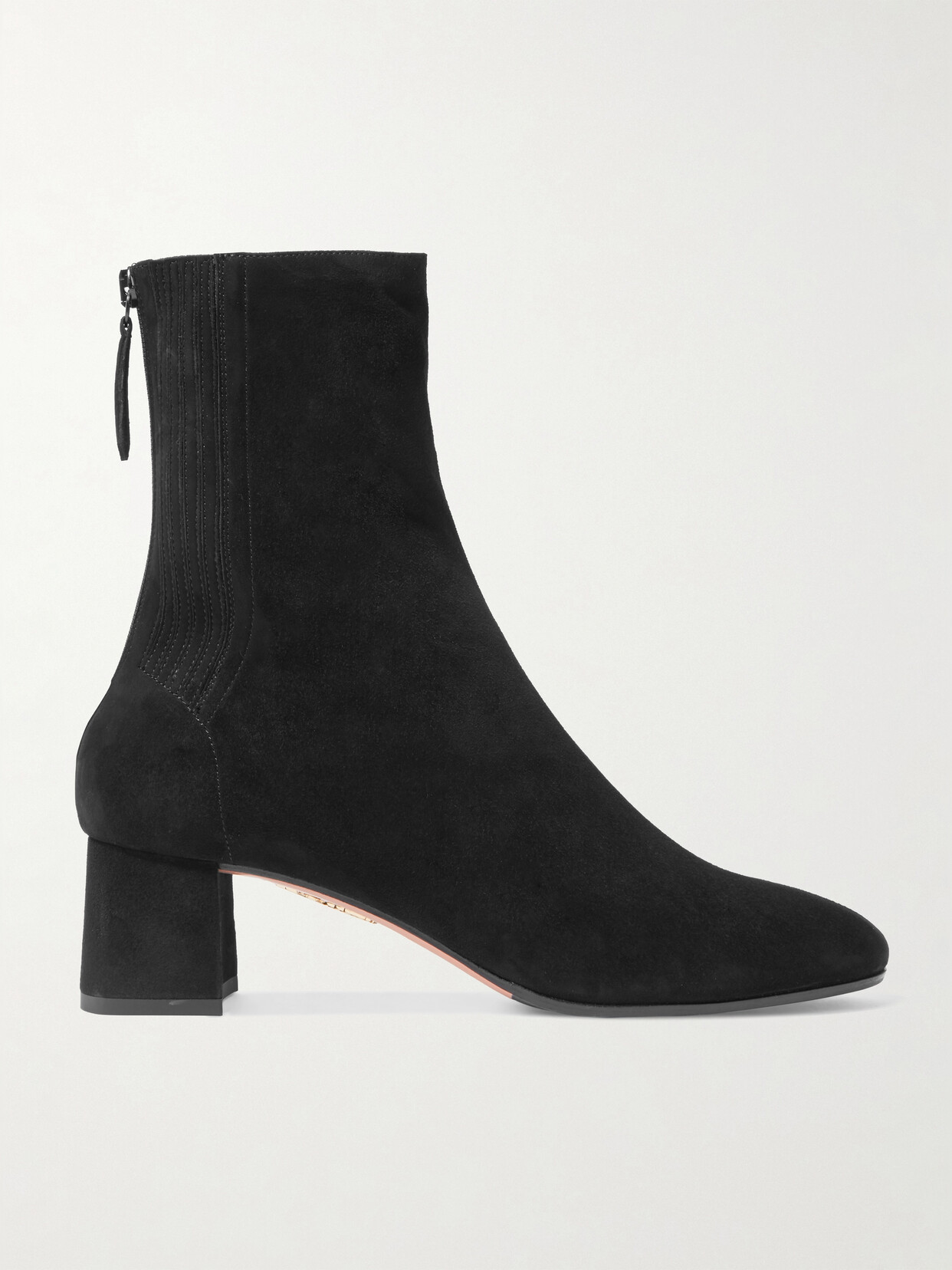 Shop Aquazzura Saint Honoré 50 Suede Sock Boots In Black