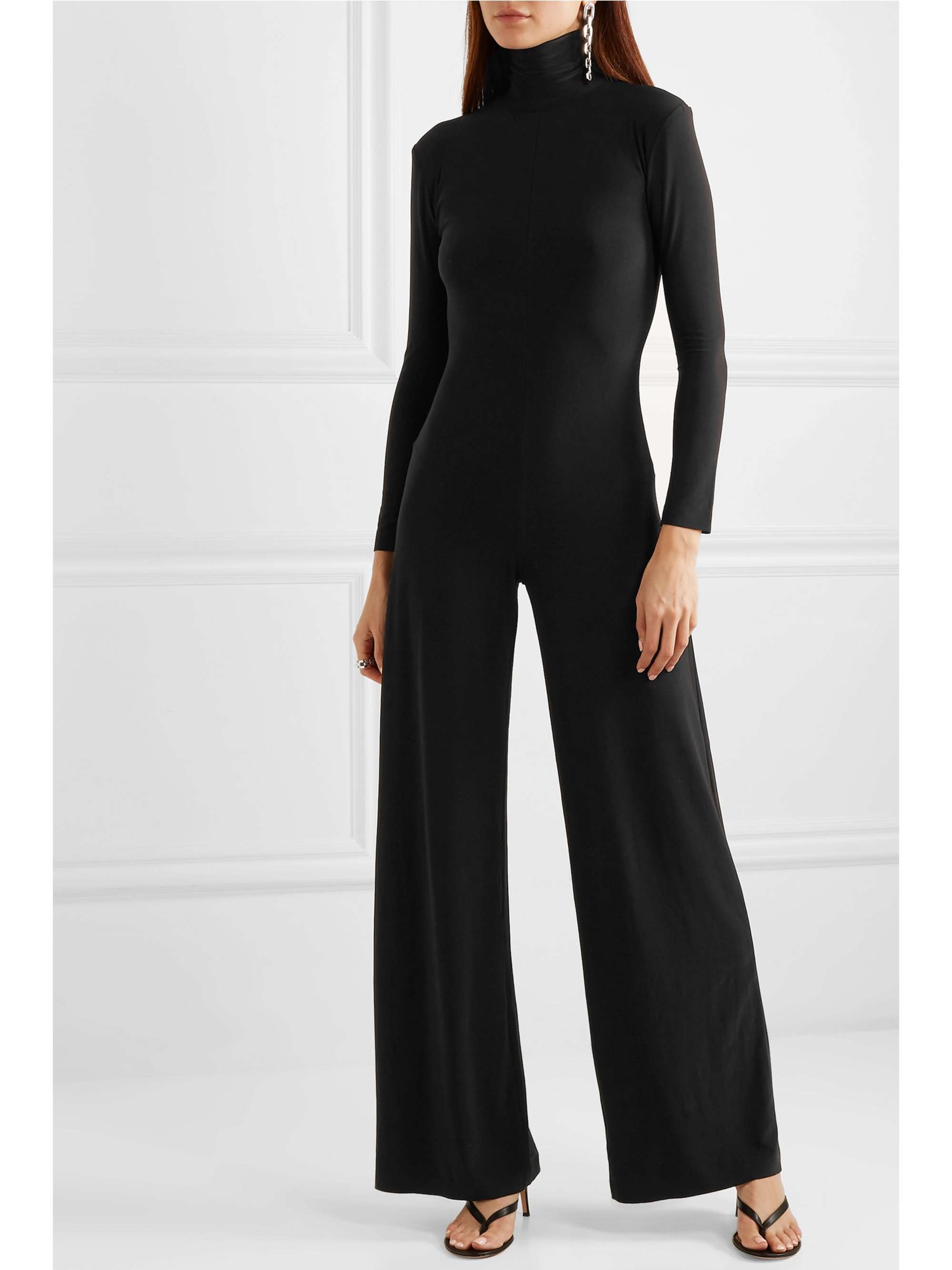 NORMA KAMALI Stretch-jersey turtleneck jumpsuit