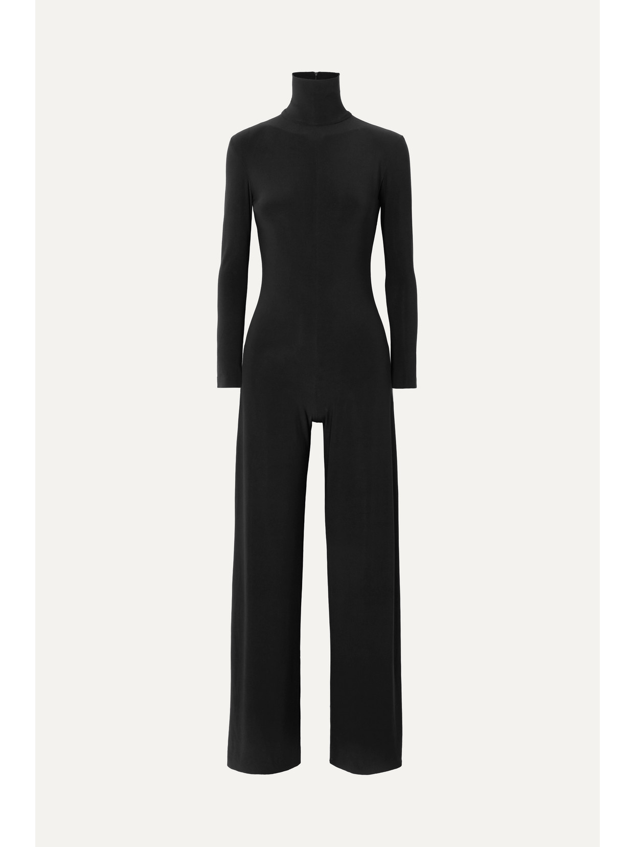 Norma Kamali Stretch-jersey Turtleneck Jumpsuit In Black