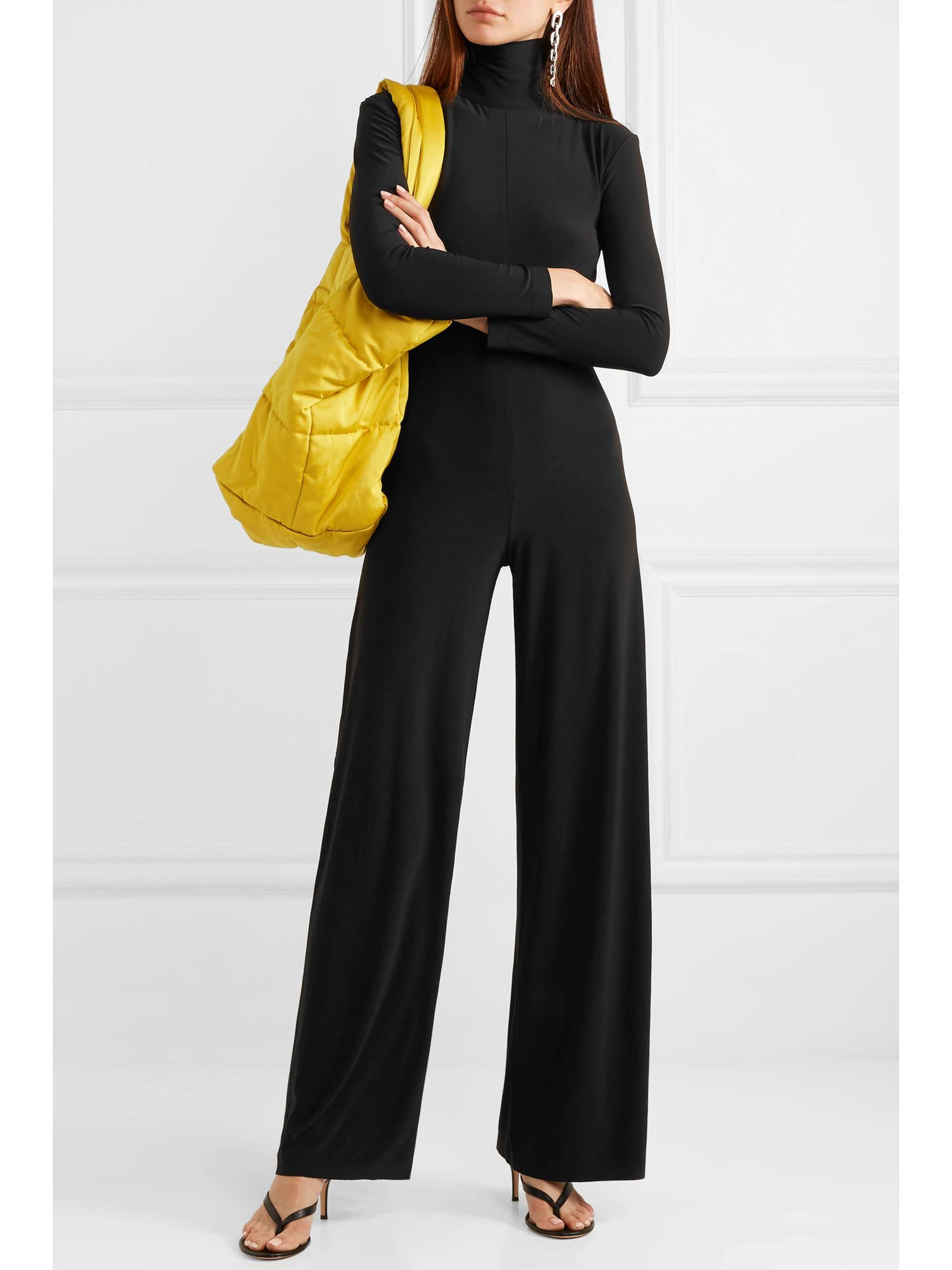 NORMA KAMALI Stretch-jersey turtleneck jumpsuit