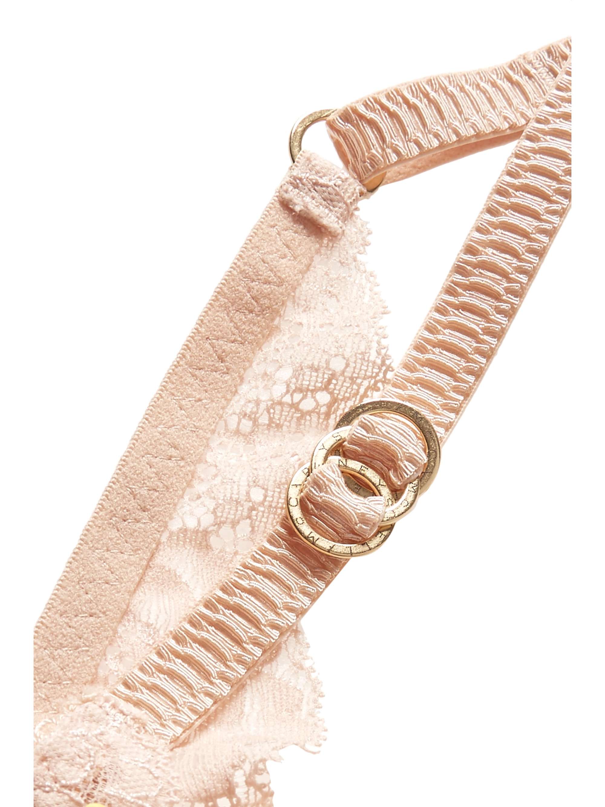 STELLA MCCARTNEY Stella stretch-jersey and lace underwired plunge bra