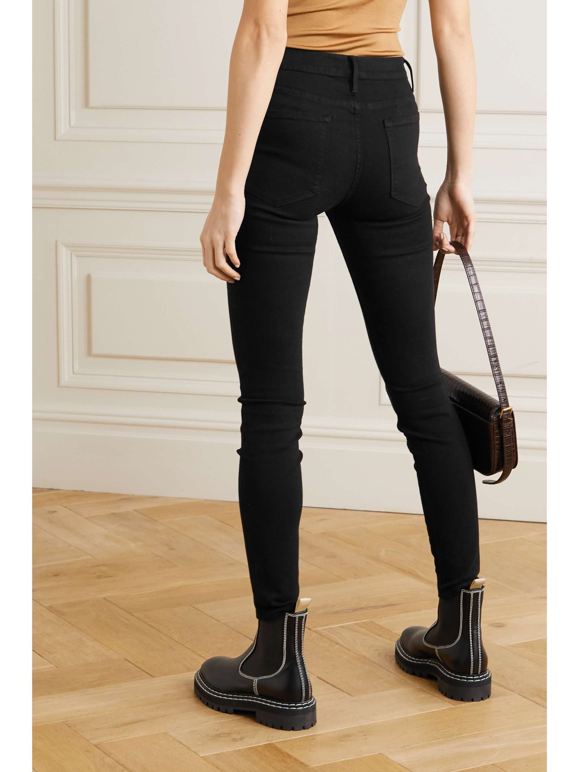 FRAME Le Skinny de Jeanne Raw Stagger mid-rise jeans