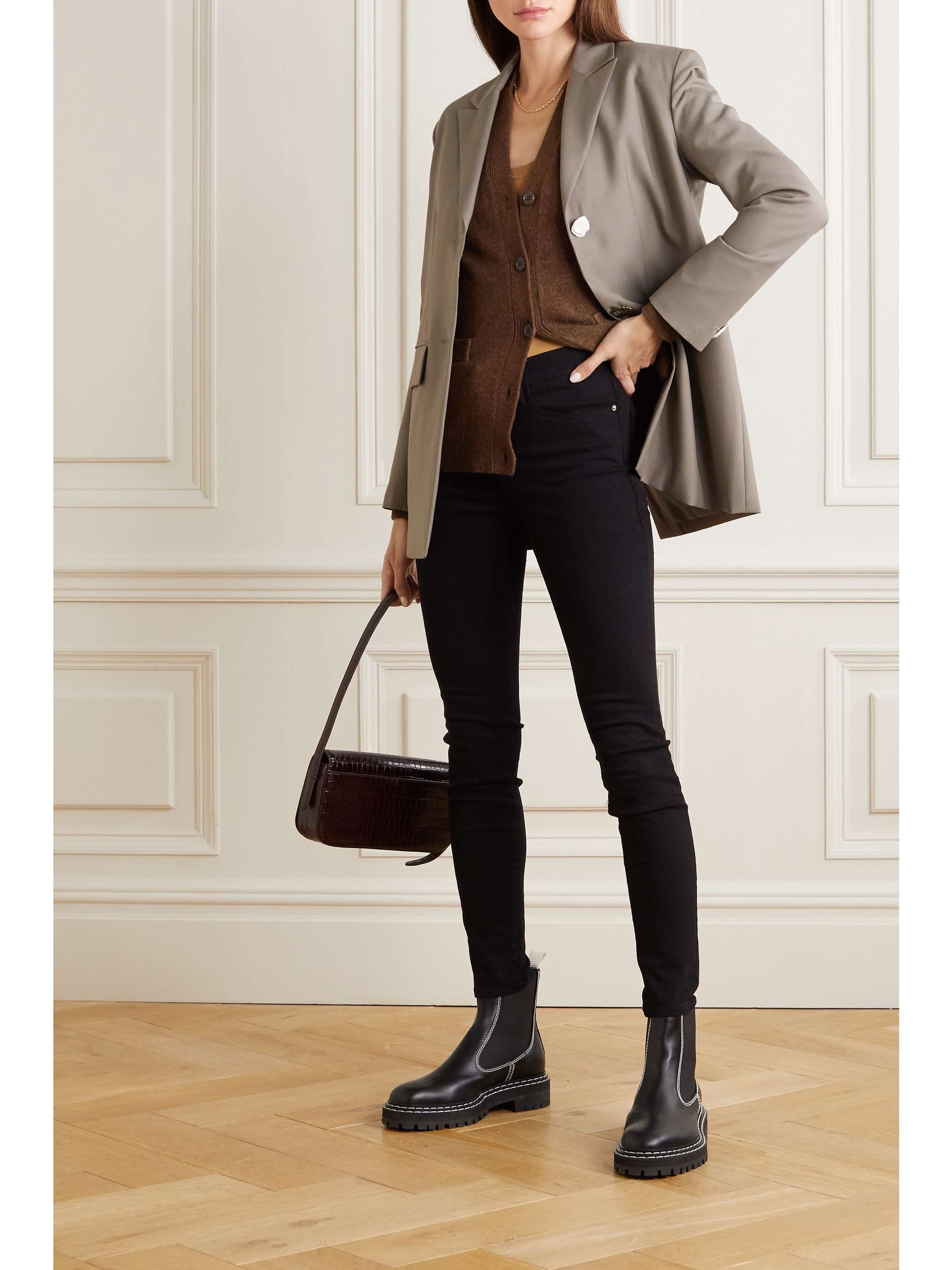 FRAME Le Skinny de Jeanne Raw Stagger mid-rise jeans
