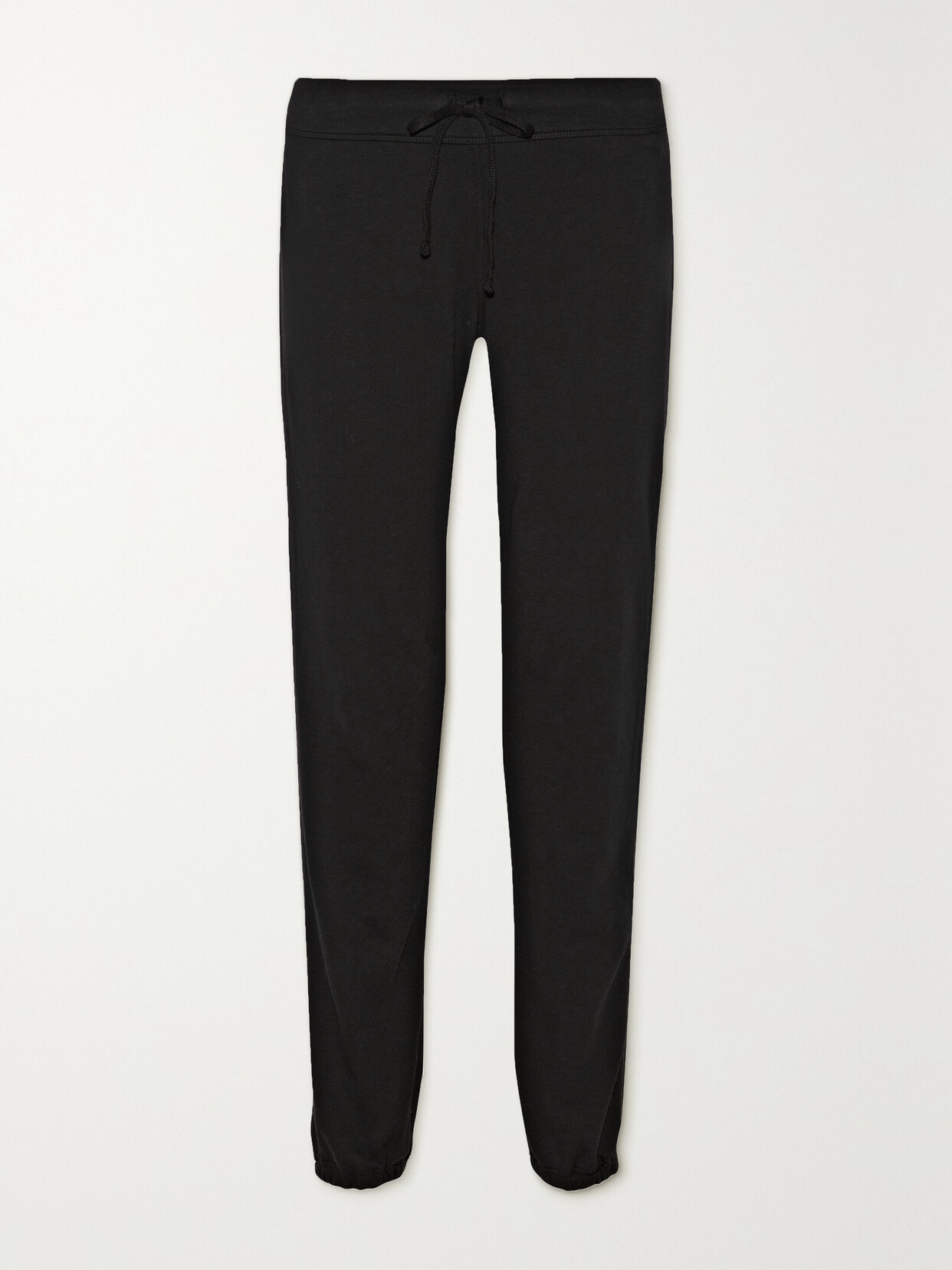 James Perse Genie Supima Cotton-terry Track Pants In Black