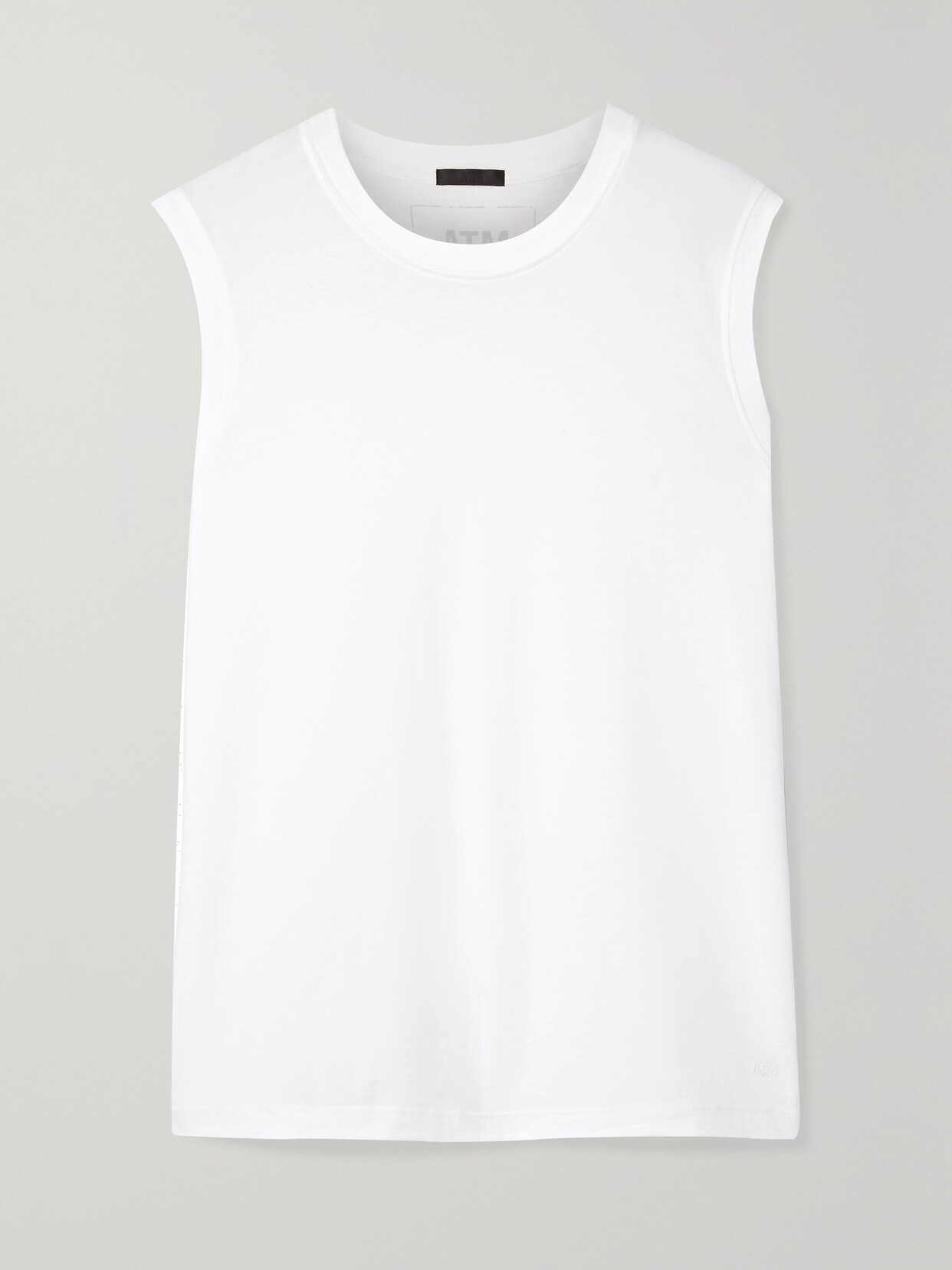 Shop Atm Anthony Thomas Melillo Boy Cotton-jersey Tank In White