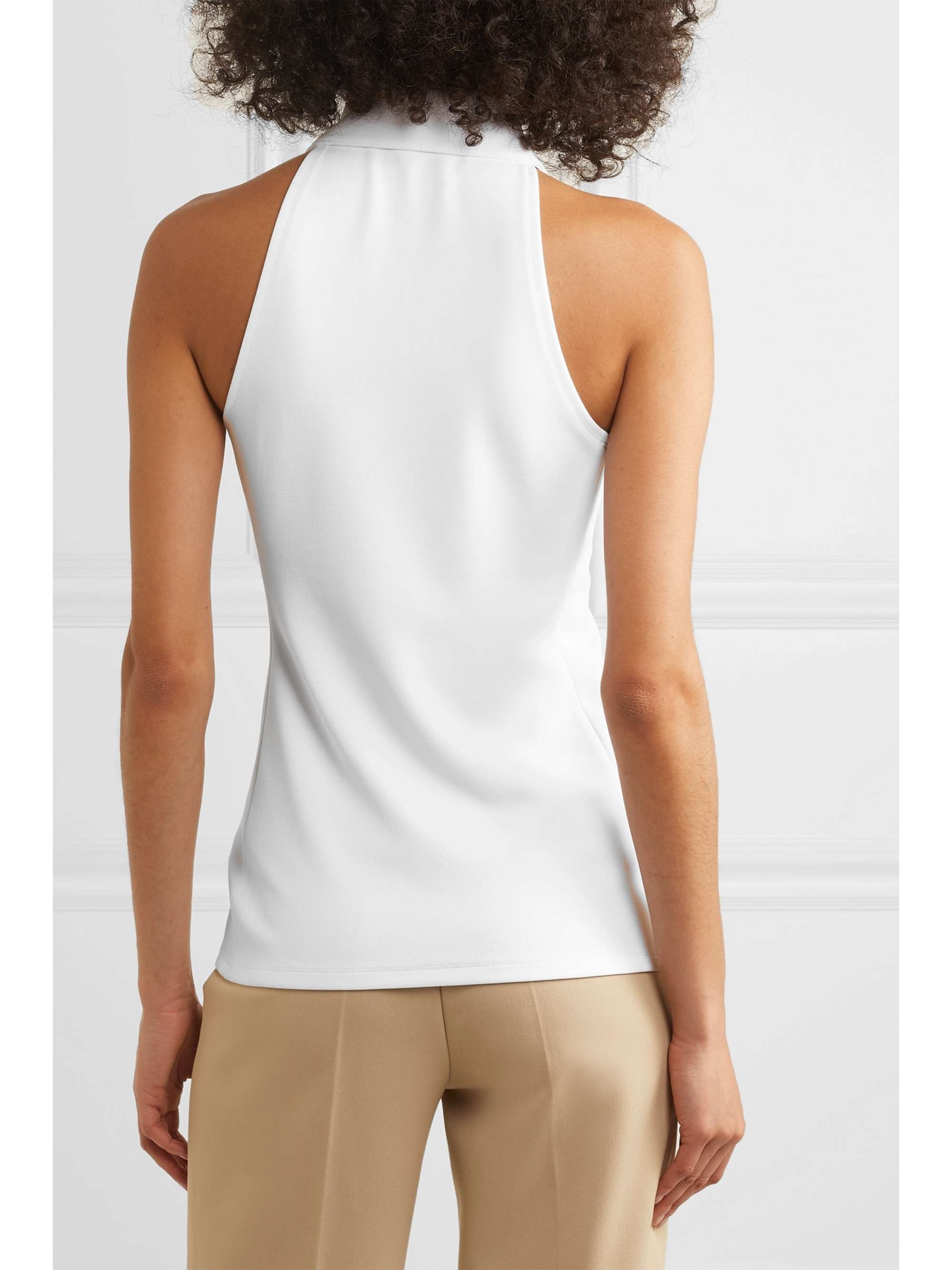 TIBI Zip-detailed stretch-scuba top
