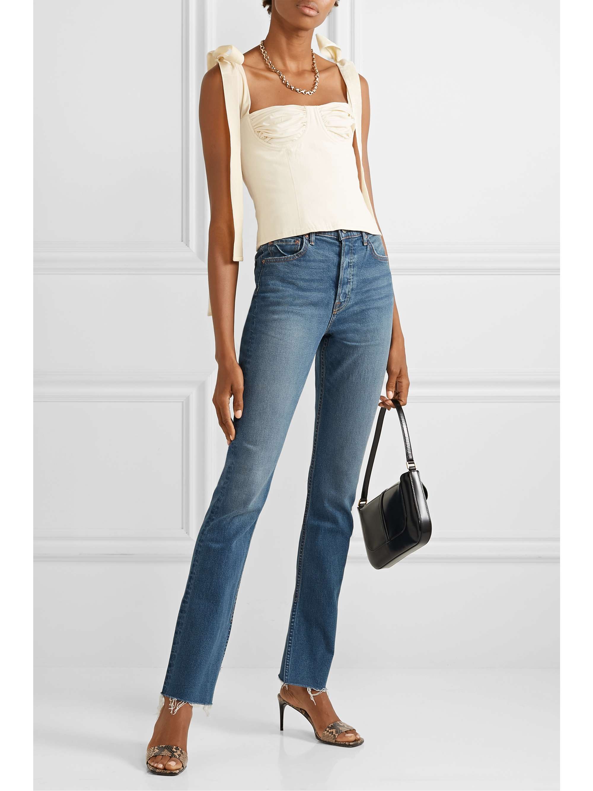 GRLFRND Addison high-rise straight-leg jeans