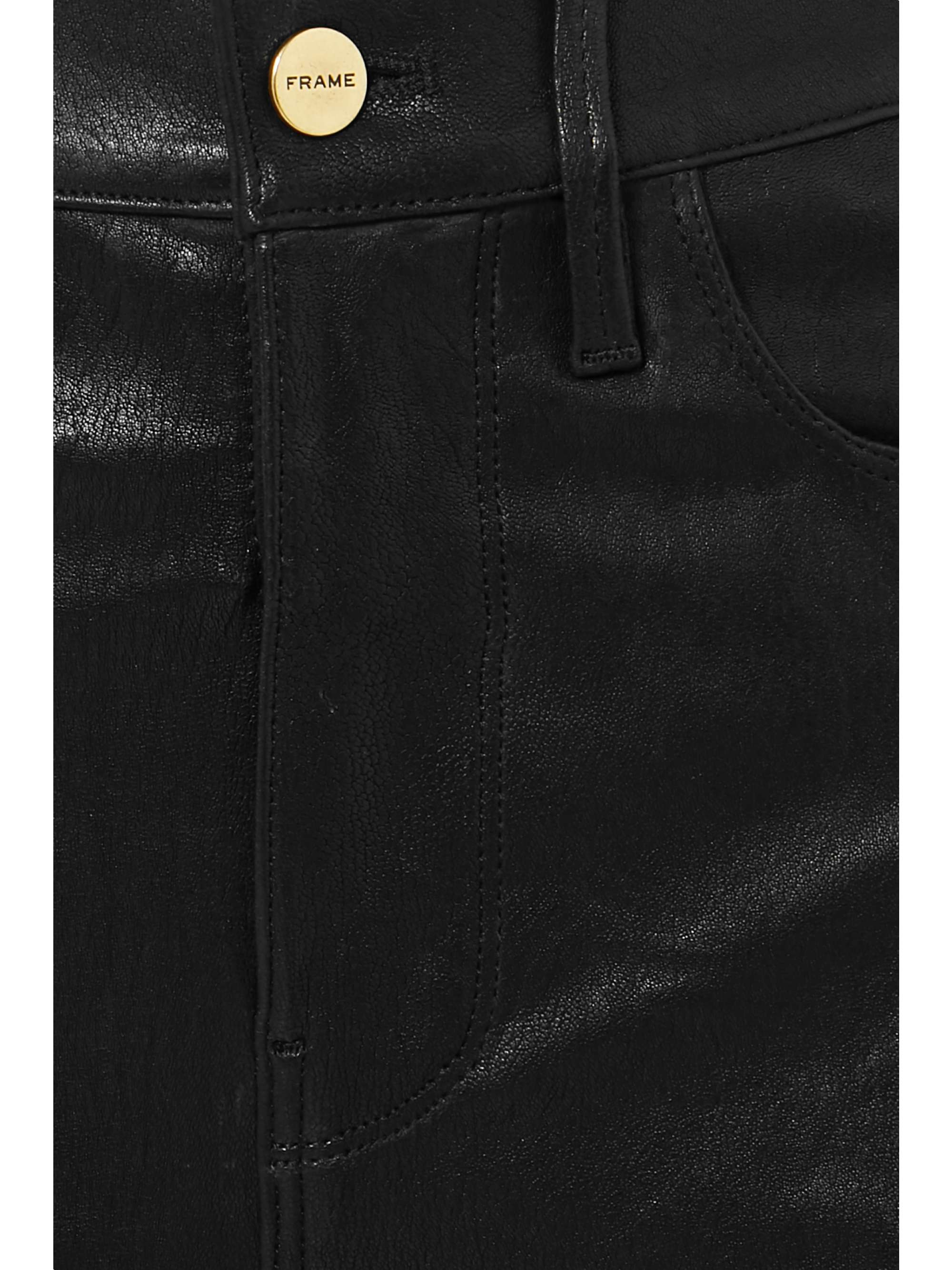 FRAME Le Sylvie high-rise slim-leg leather pants