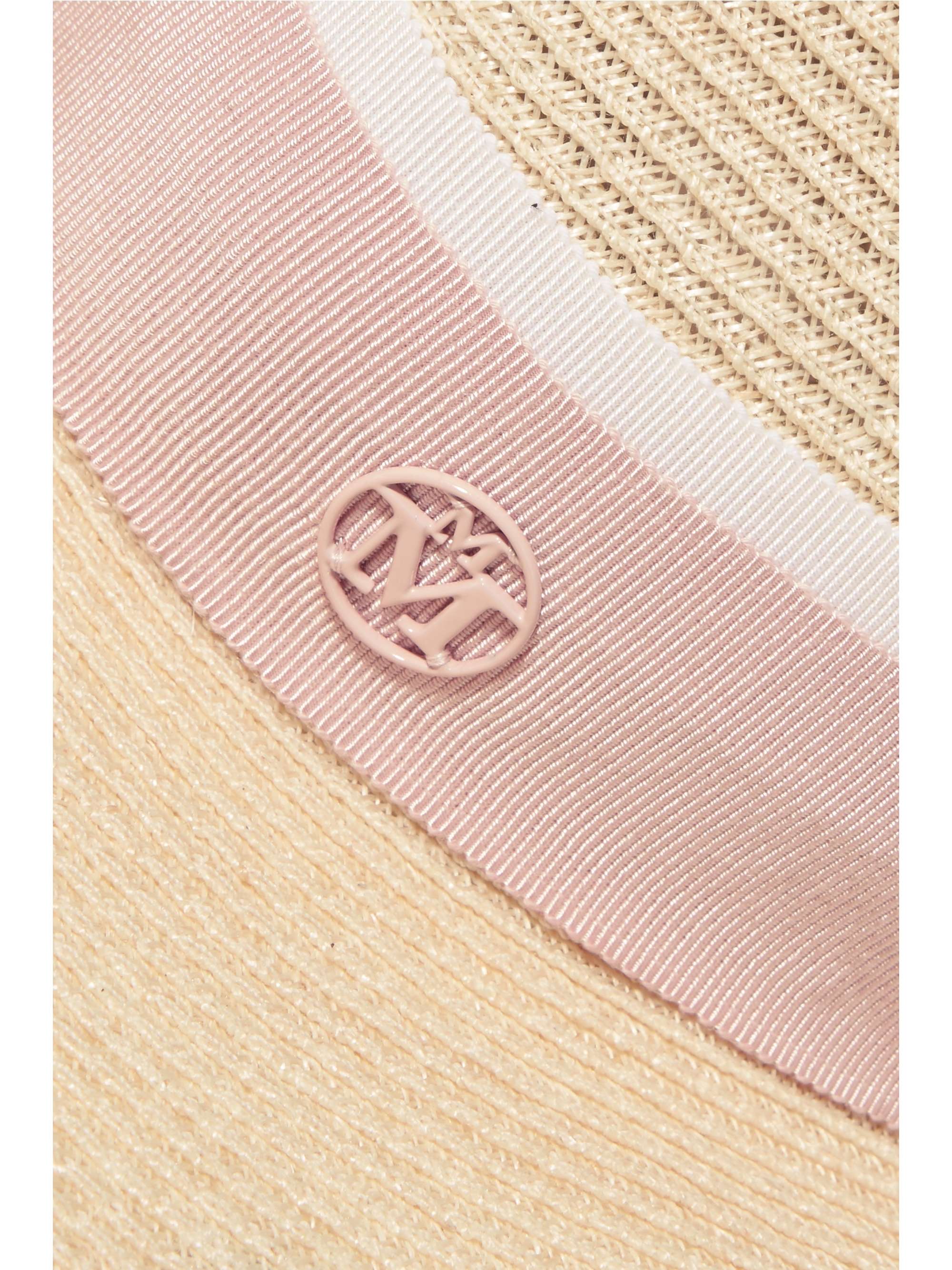 MAISON MICHEL Henrietta grosgrain-trimmed straw hat
