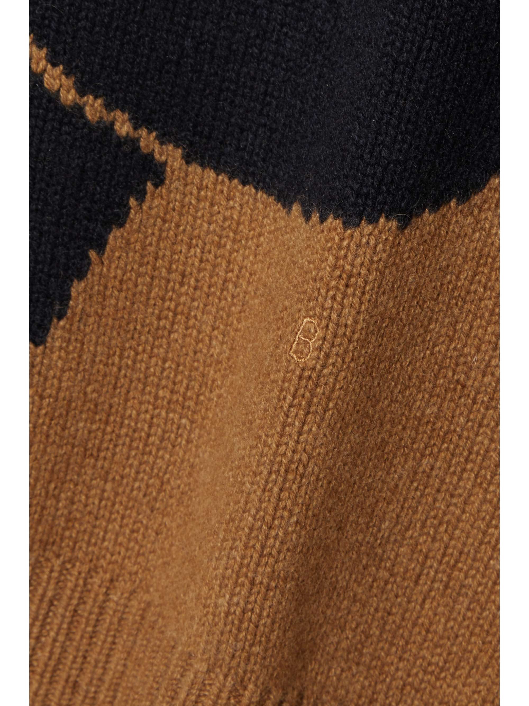 VICTORIA BECKHAM Intarsia cashmere turtleneck sweater