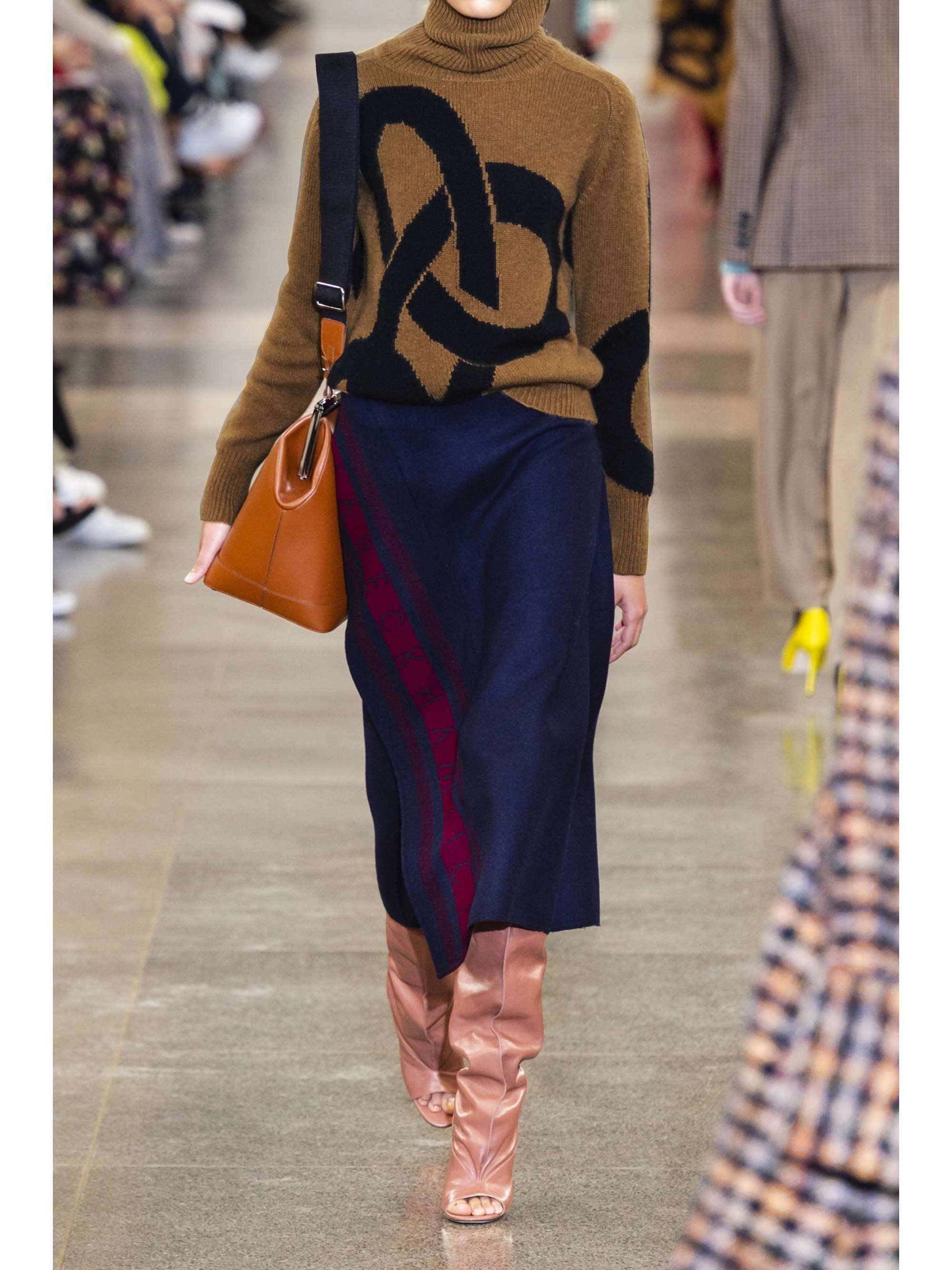 VICTORIA BECKHAM Intarsia cashmere turtleneck sweater