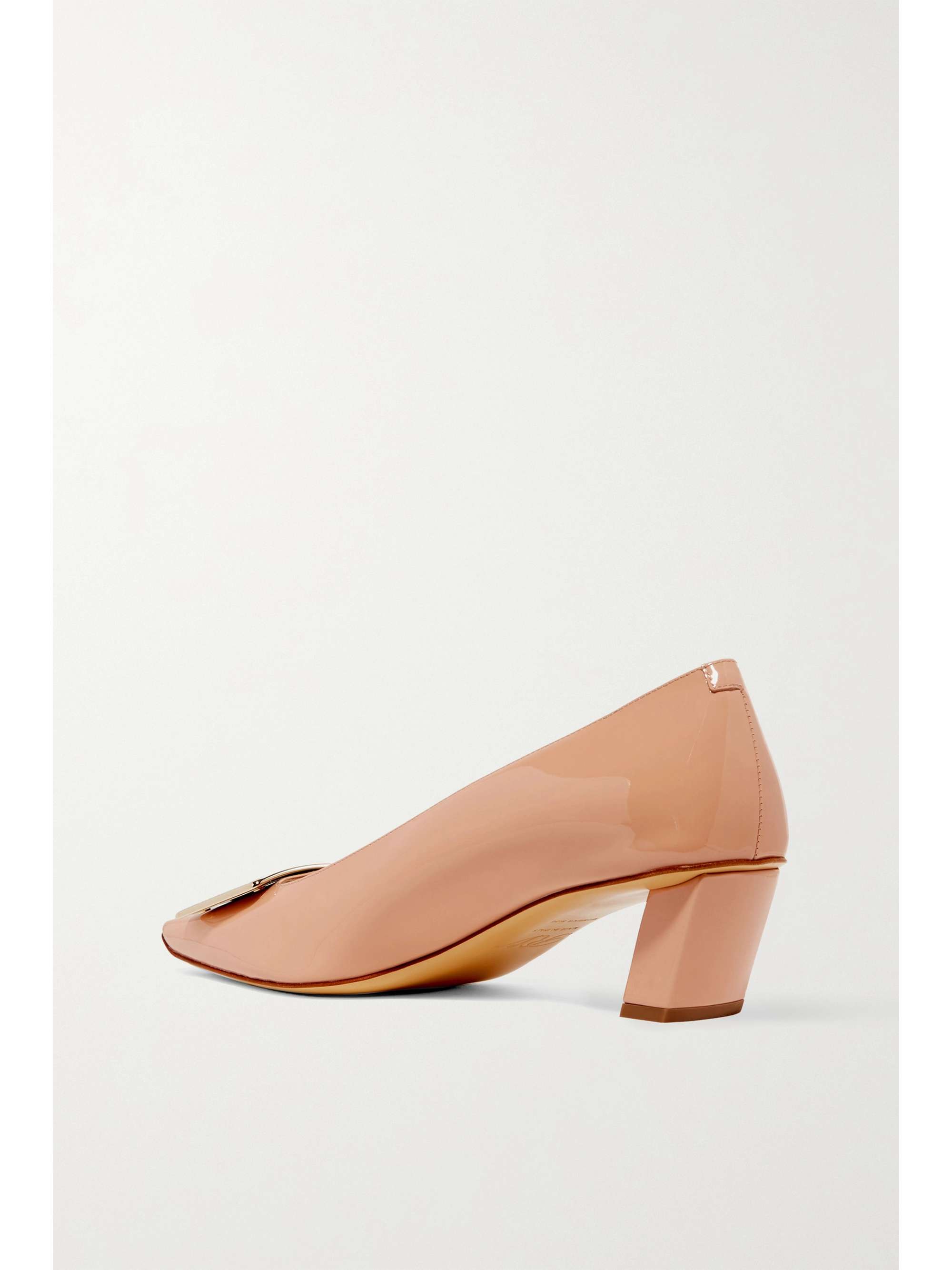 ROGER VIVIER Belle Vivier leather-trimmed bouclé-tweed pumps