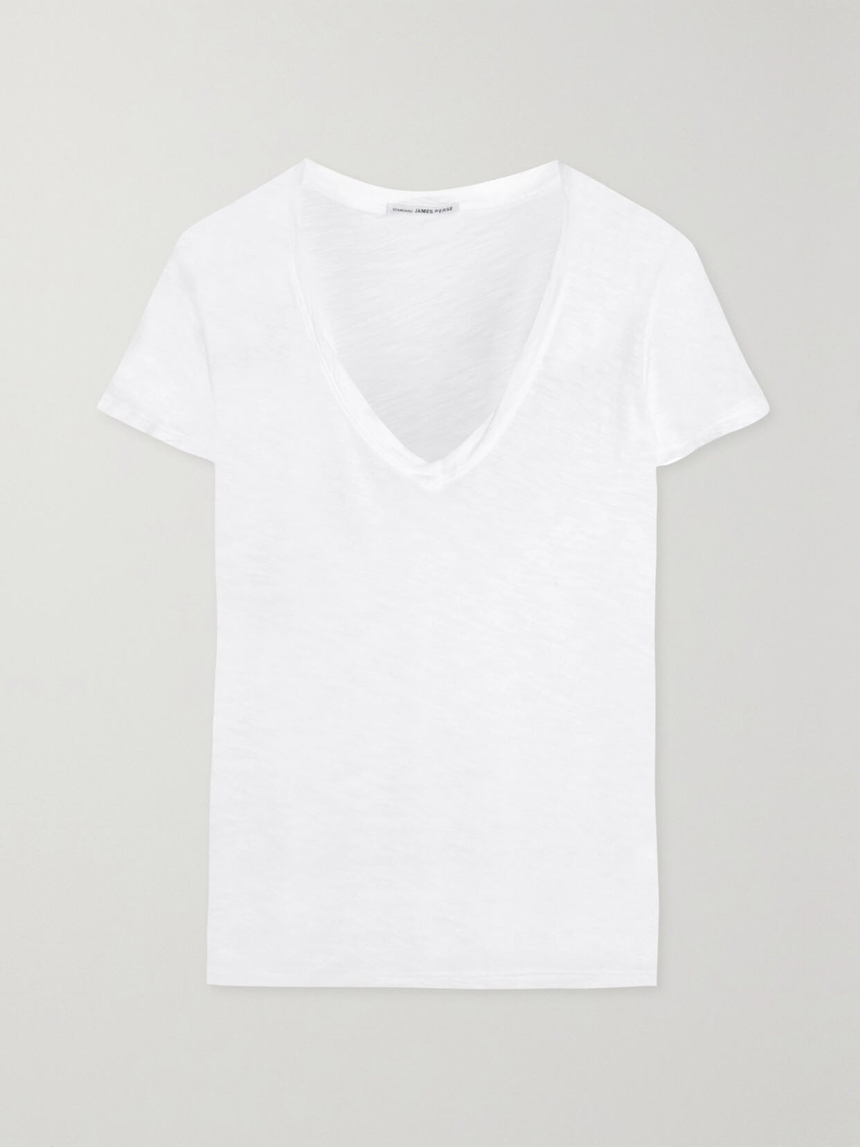 Shop James Perse Casual Slub Cotton T-shirt In White