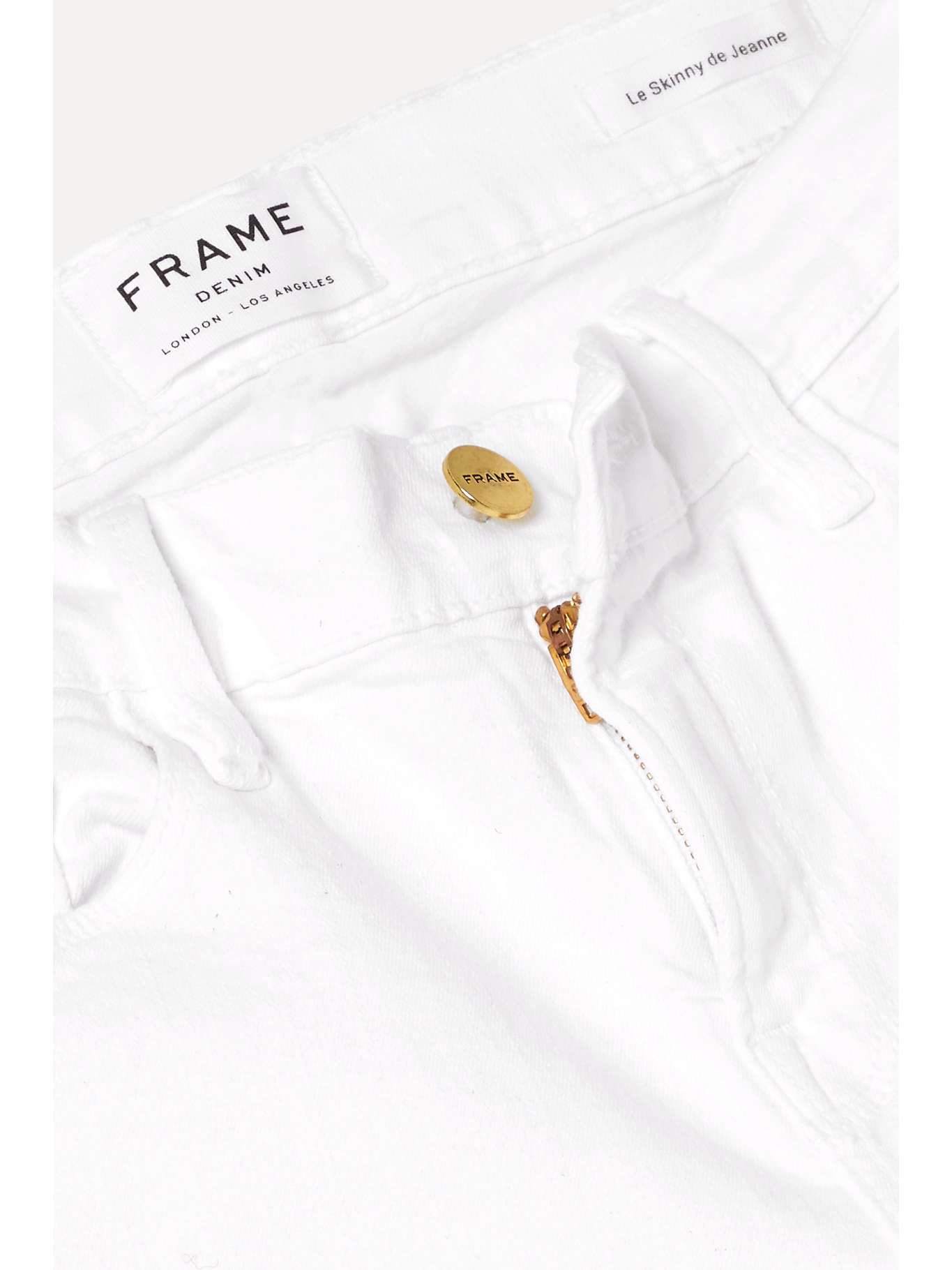 White Le Color midrise skinny jeans FRAME NETAPORTER