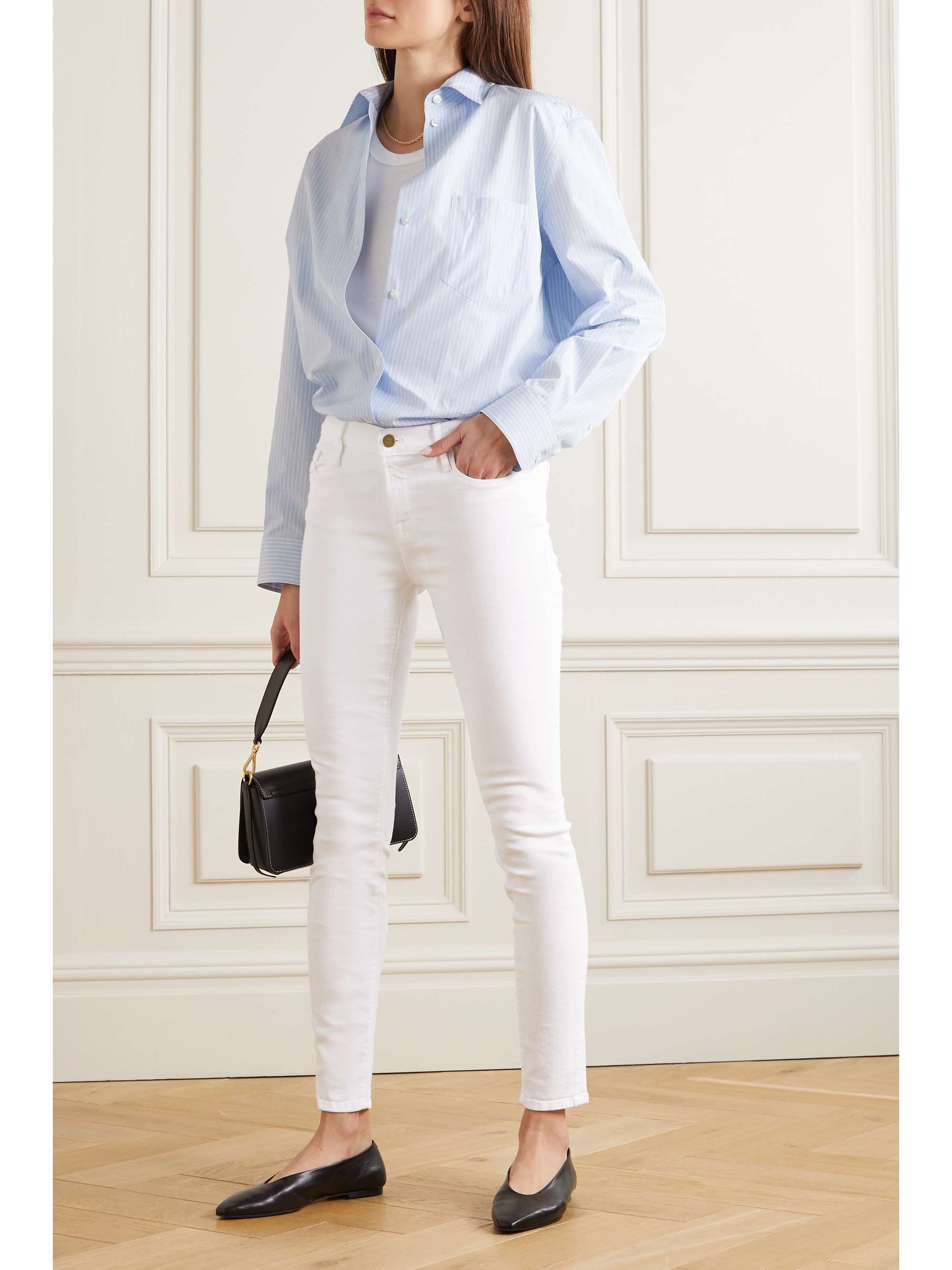 FRAME Le Color mid-rise skinny jeans