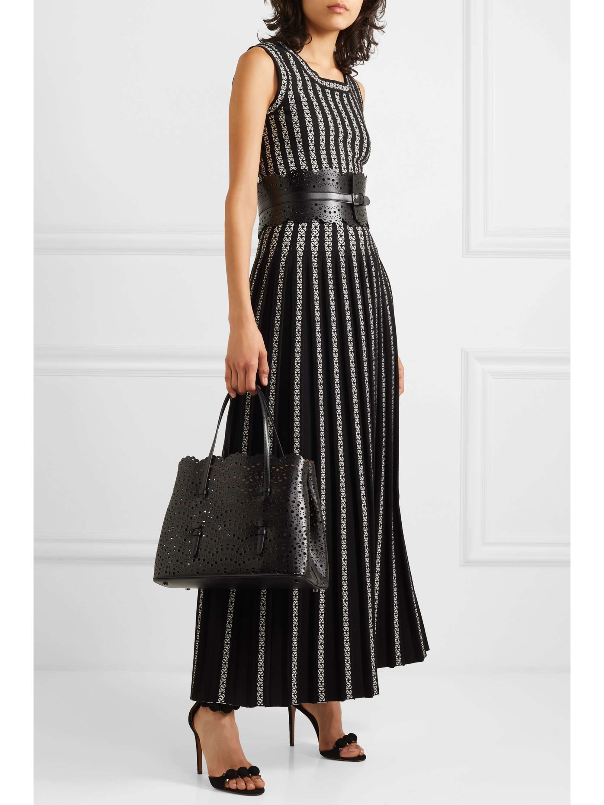 ALAÏA Le Mina 25 Vienne Wave leather tote