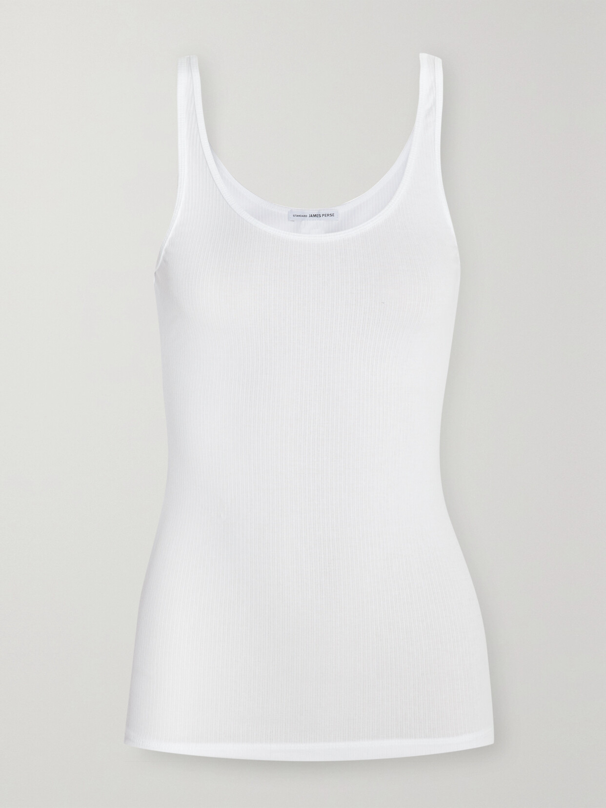 Shop James Perse The Daily Ribbed Stretch-cotton Tank In White