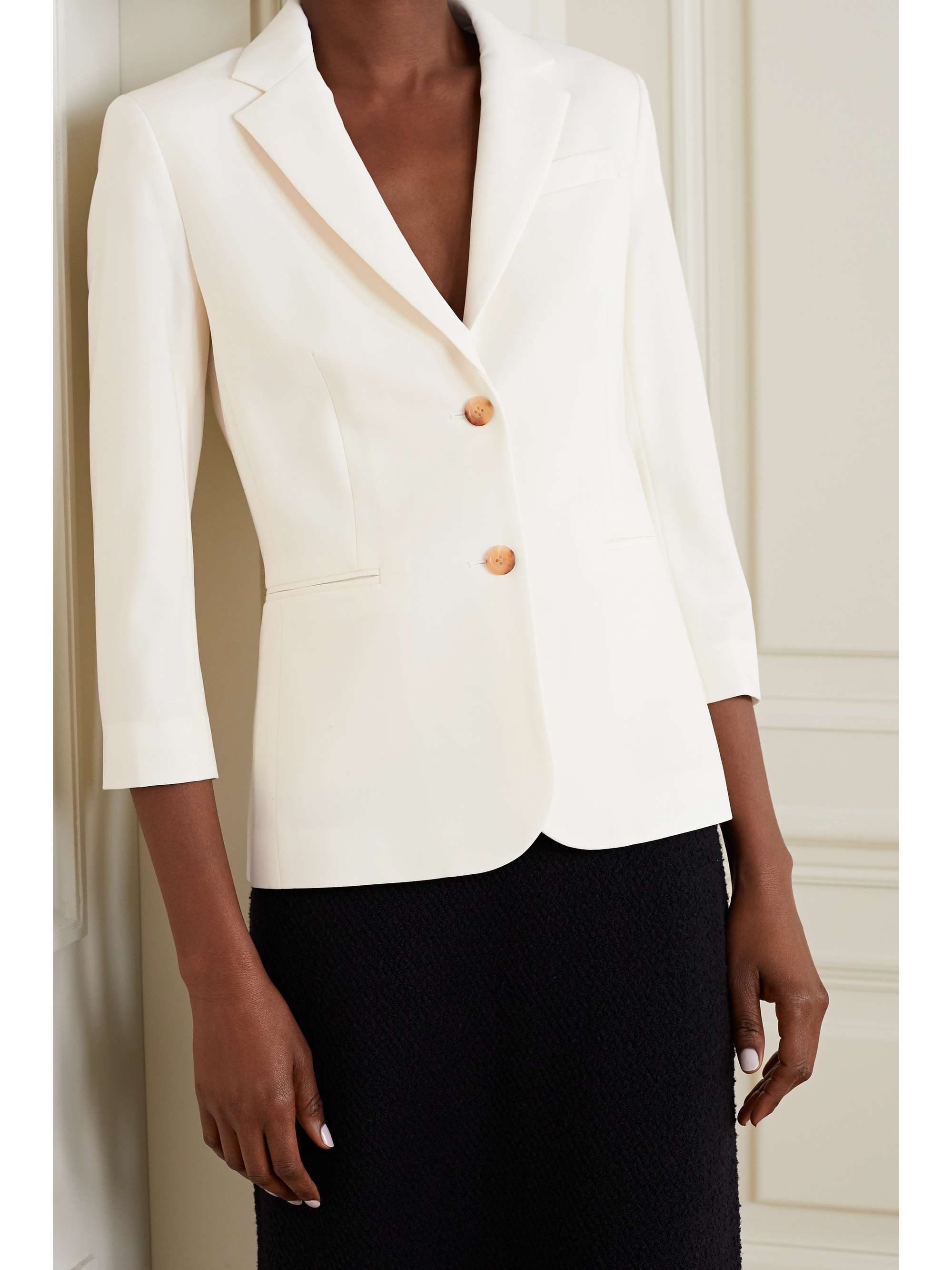 THE ROW Schoolboy stretch wool-blend crepe blazer