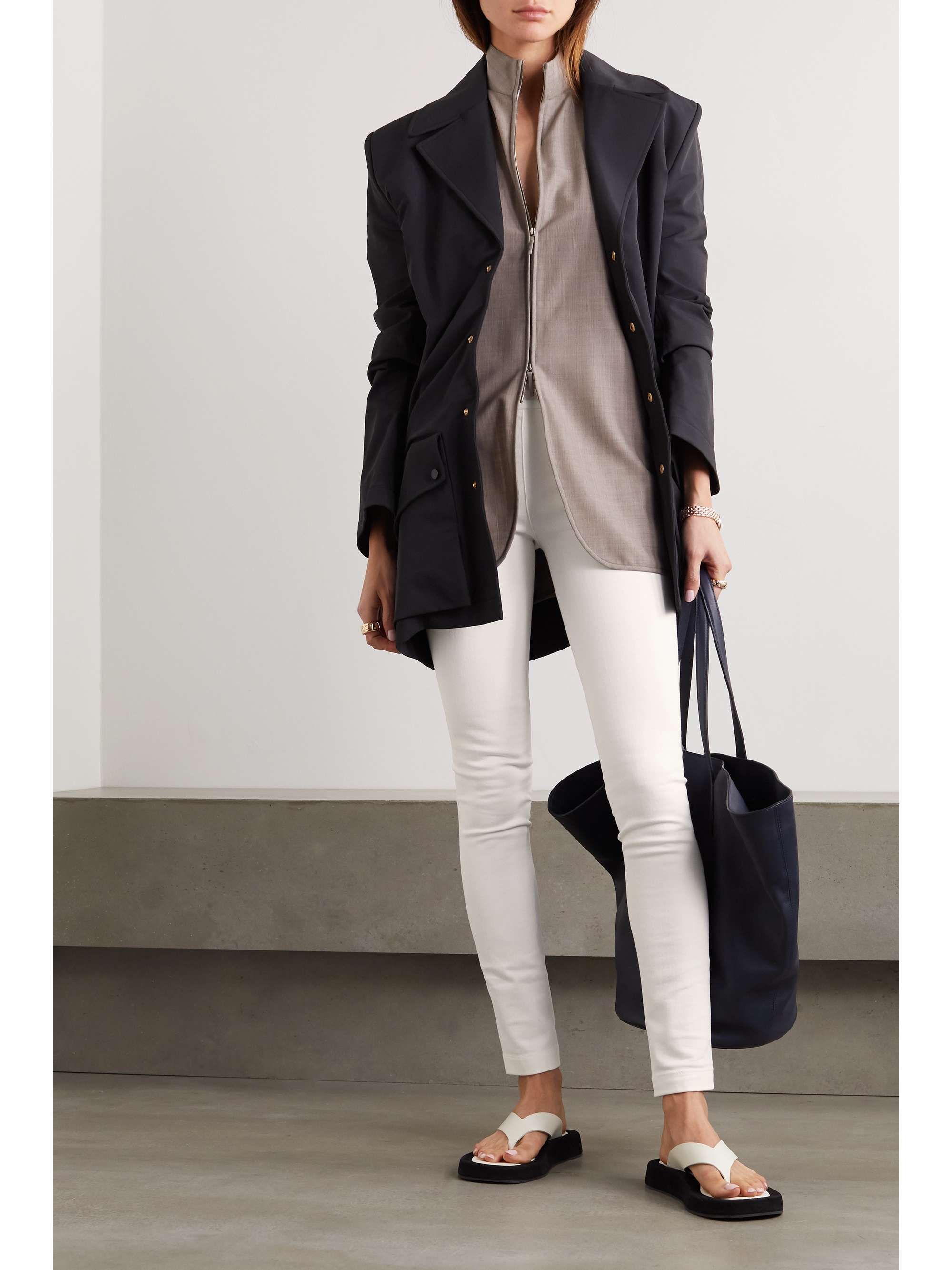 Stratton stretch cotton-blend leggings 
