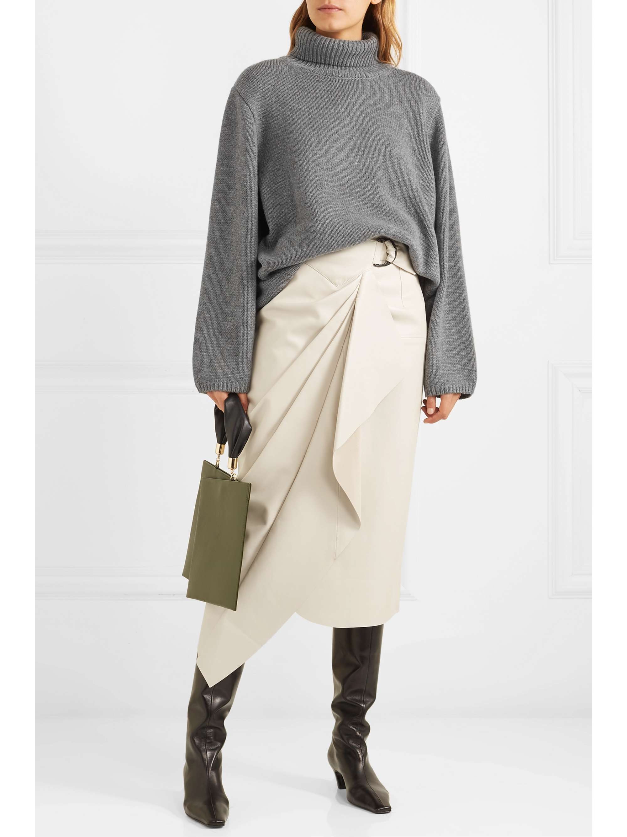 TOTEME Cambridge oversized wool and cashmere-blend turtleneck sweater