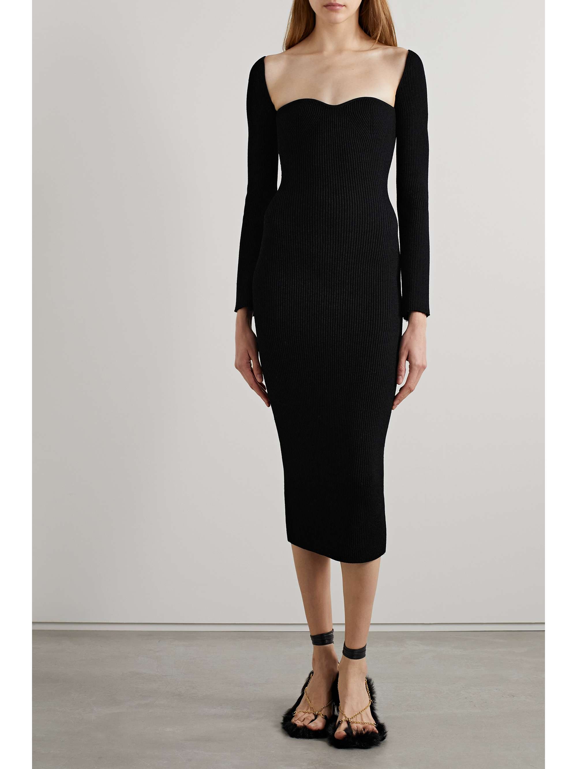 Beth ribbed-knit midi dress | KHAITE ...