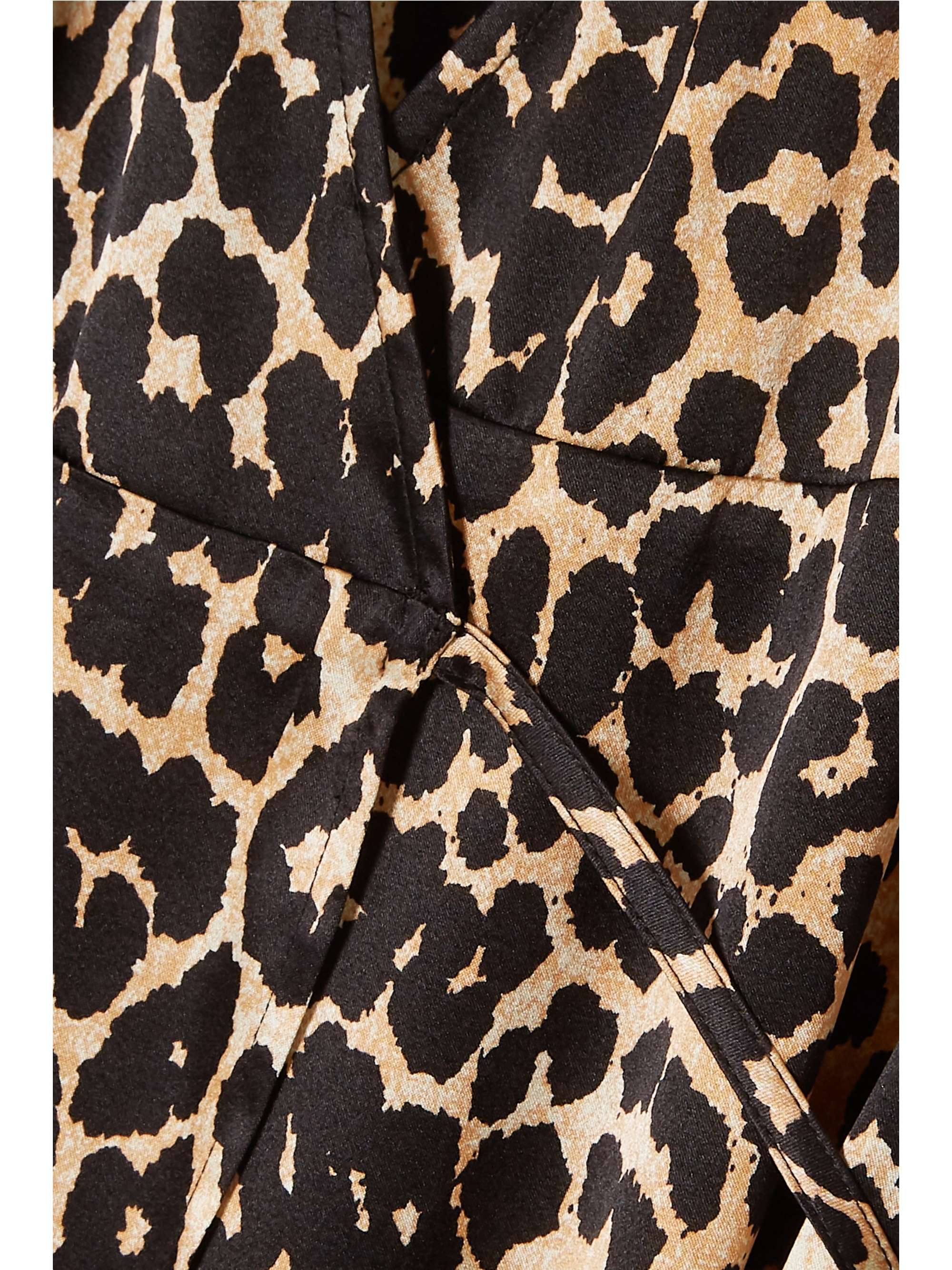 silk leopard print wrap dress