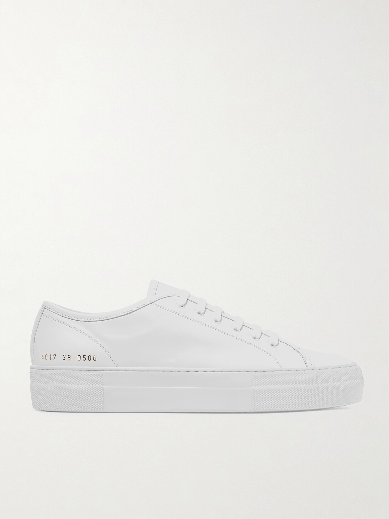 Shop Common Projects Tournament Leather Sneakers In White