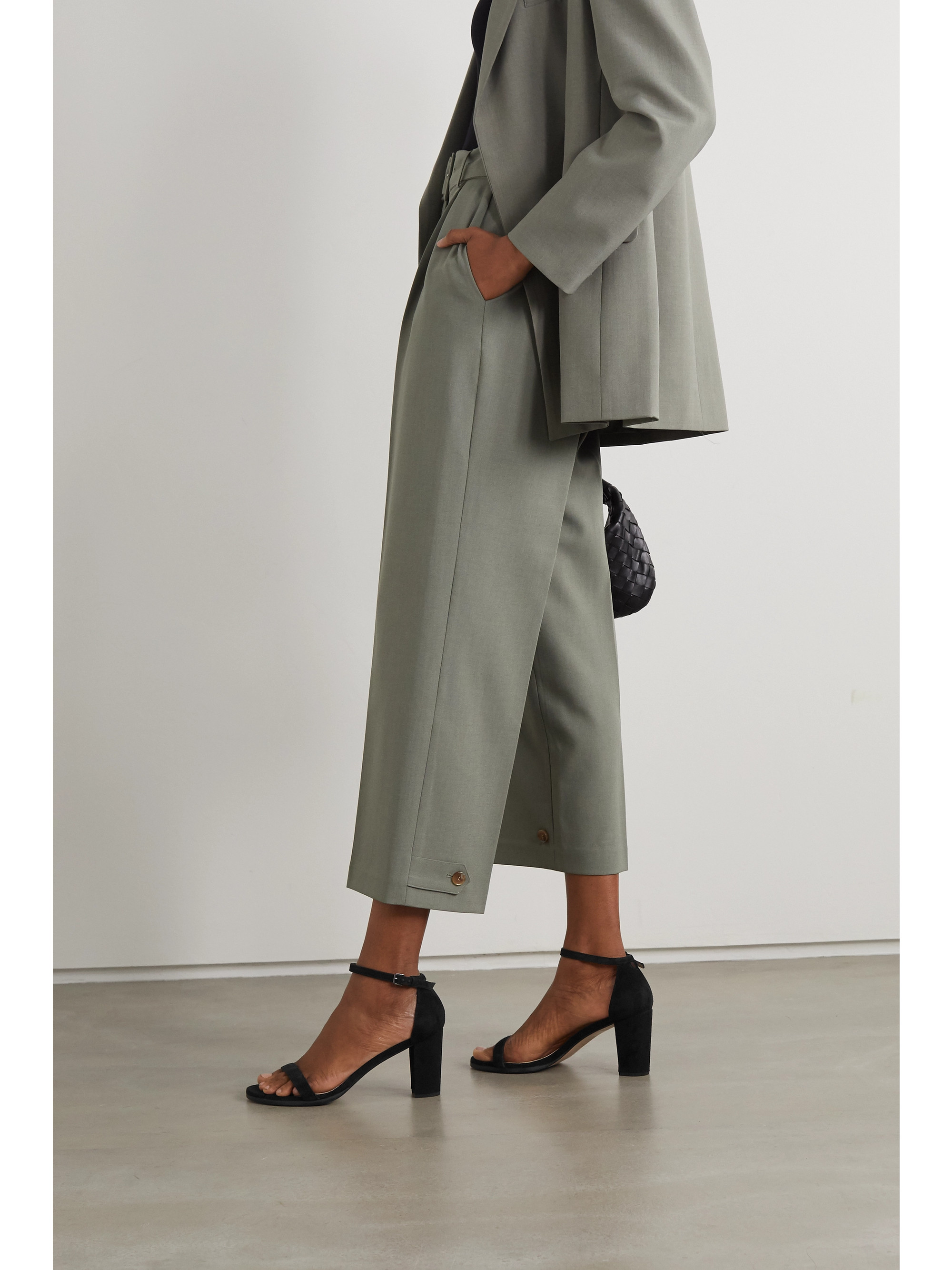 Stuart Weitzman NearlyNude suede sandals thumbnail