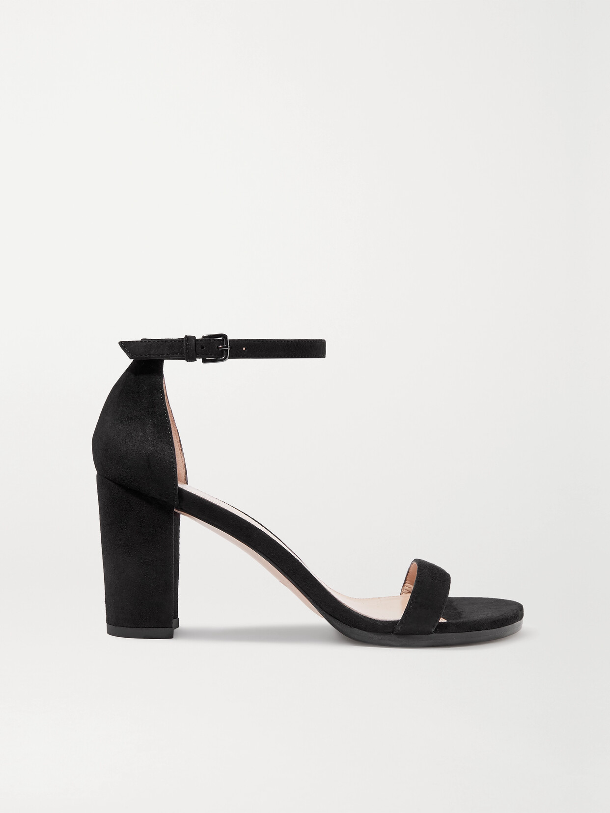 Stuart Weitzman Nearlynude Suede Sandals - Black