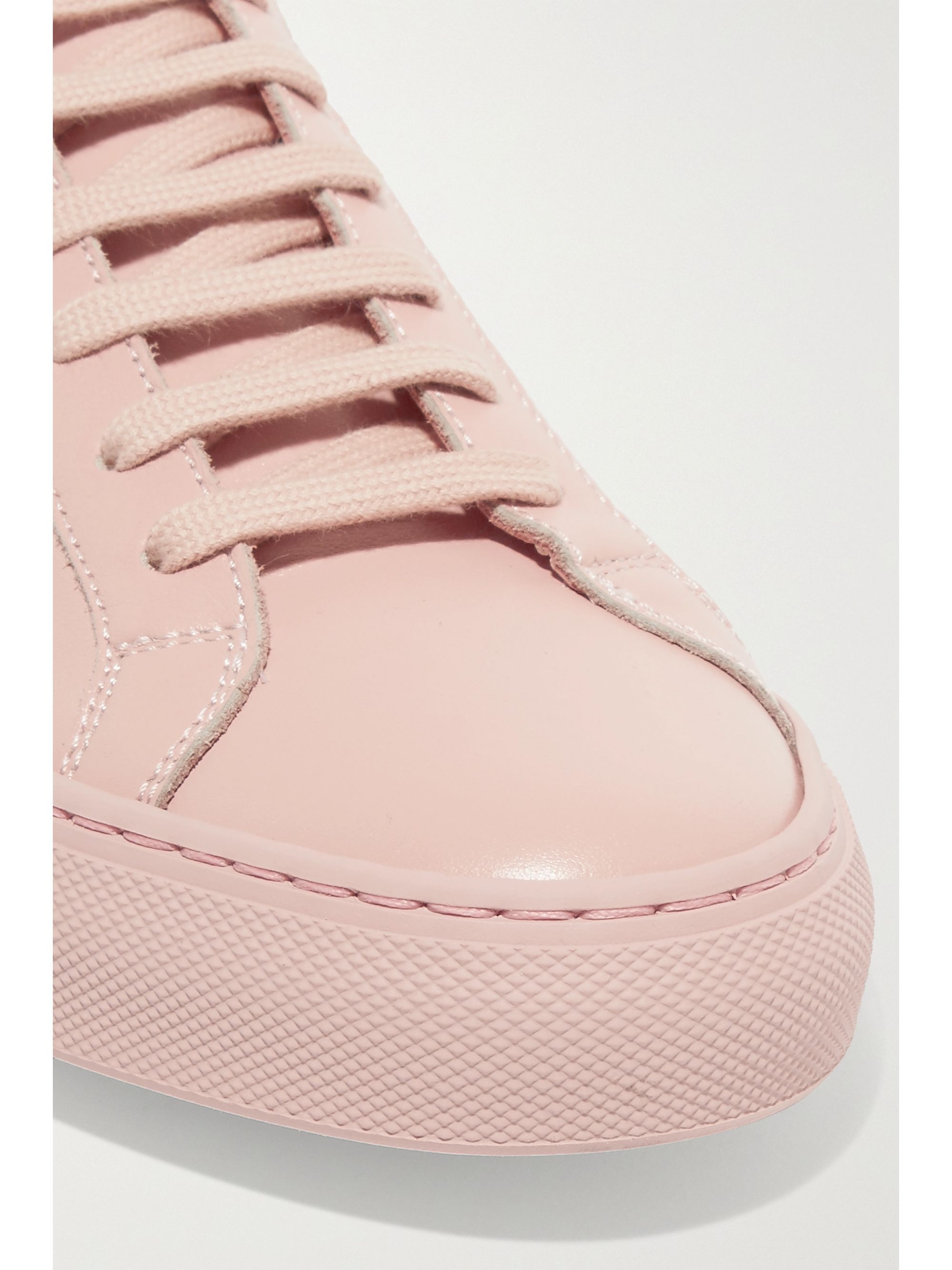 blush leather sneakers