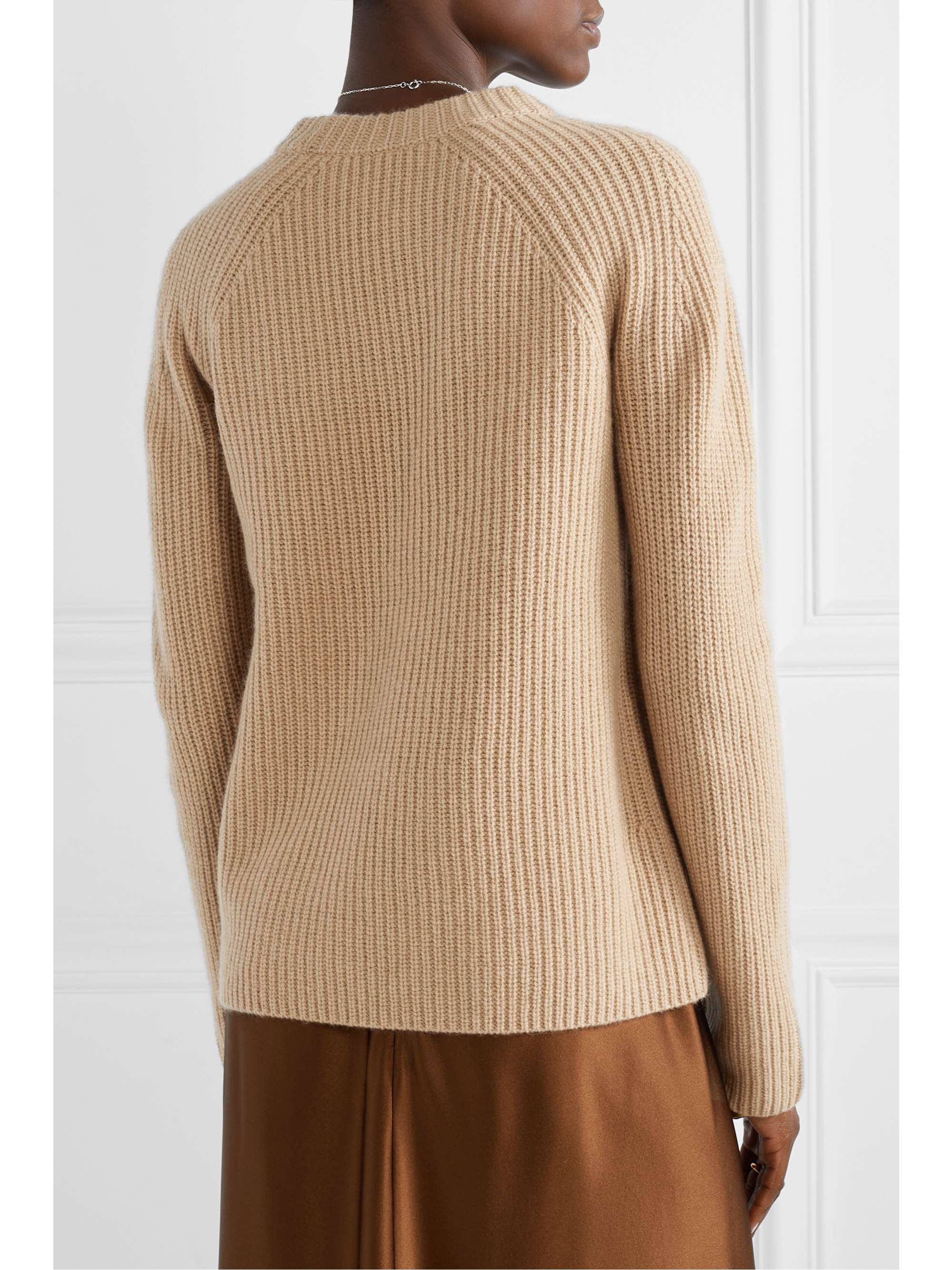 VINCE Shaker ribbed cashmere sweater