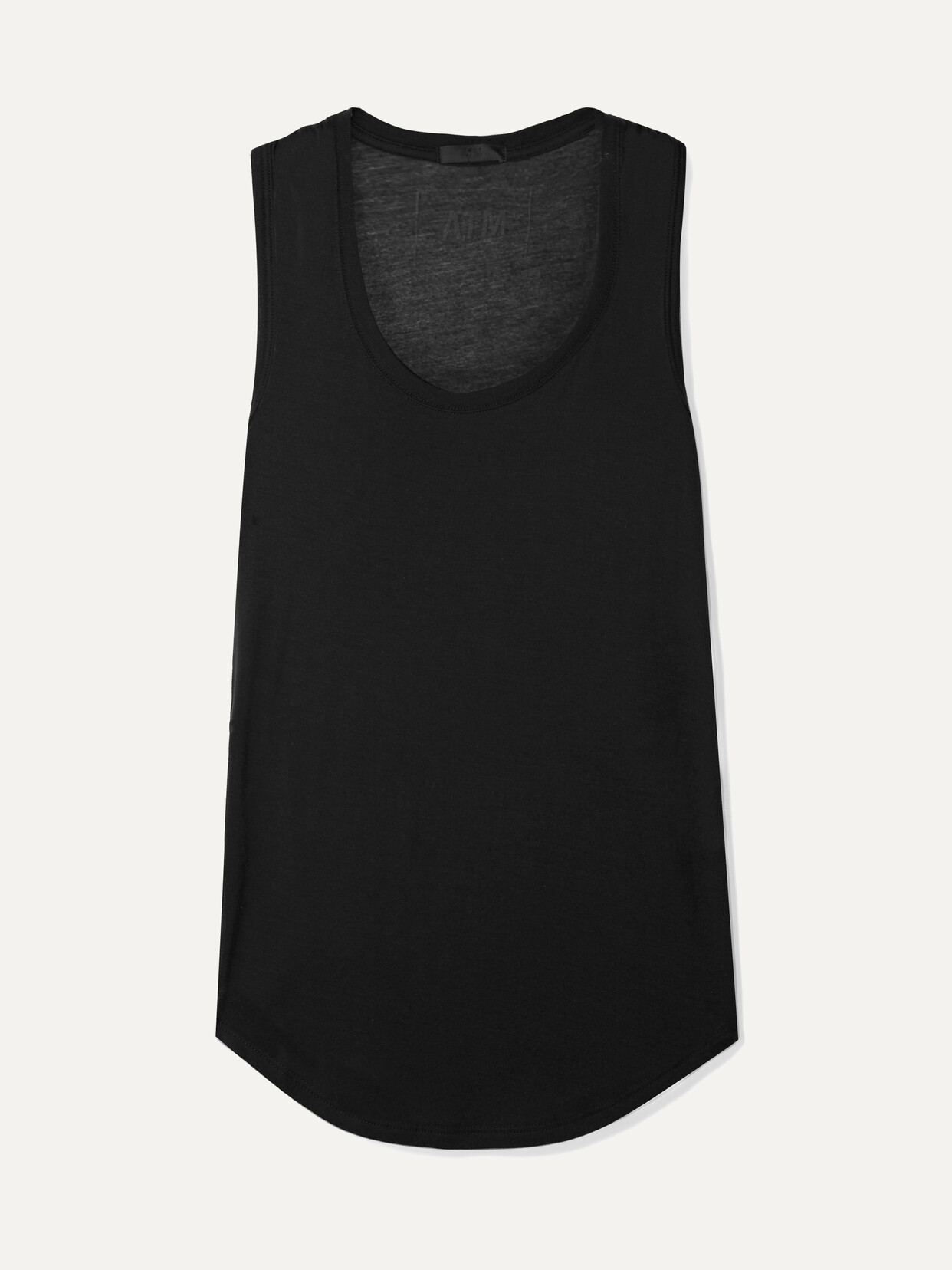 Atm Anthony Thomas Melillo Sweetheart Stretch-modal Jersey Tank In Black