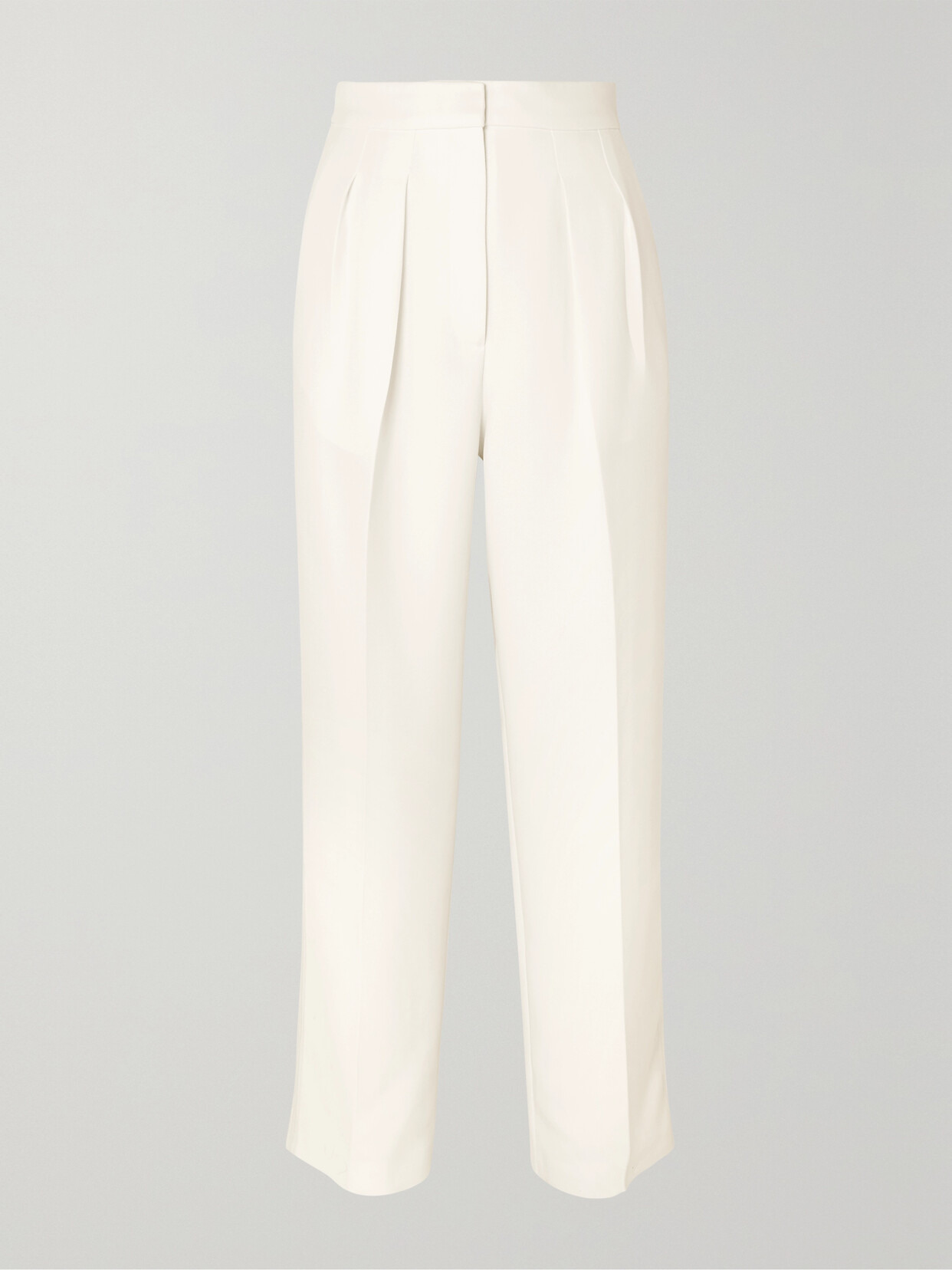 Roksanda - Pleated Cady Straight-leg Pants - Ivory
