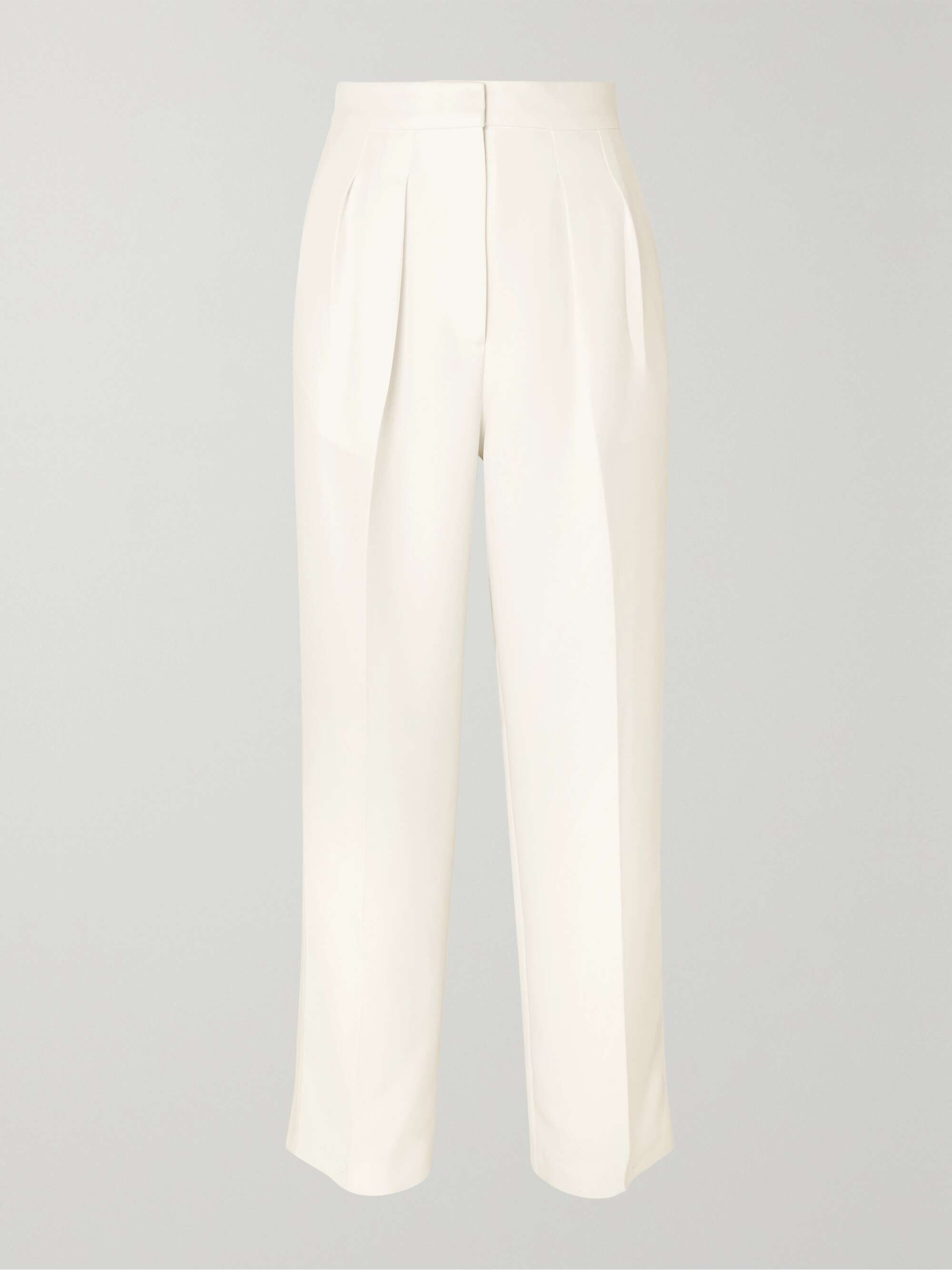 ROKSANDA Pleated cady straight-leg pants | NET-A-PORTER