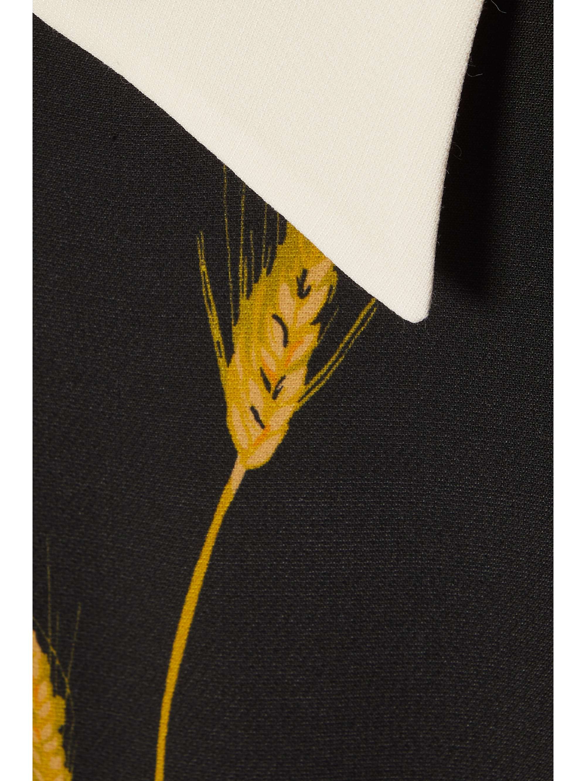 VALENTINO GARAVANI Floral-print wool and silk-blend mini dress