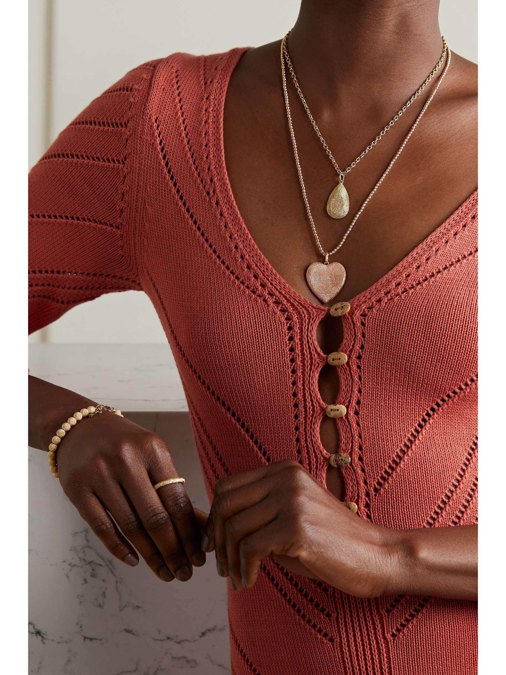 CAROLINA BUCCI Florentine 18-karat gold necklace