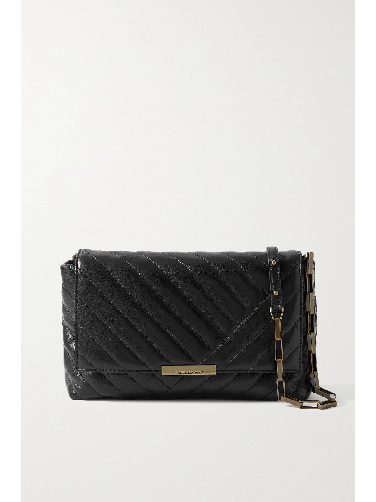 Isabel Marant Quilted Leather Shoulder Bag In Black ModeSens
