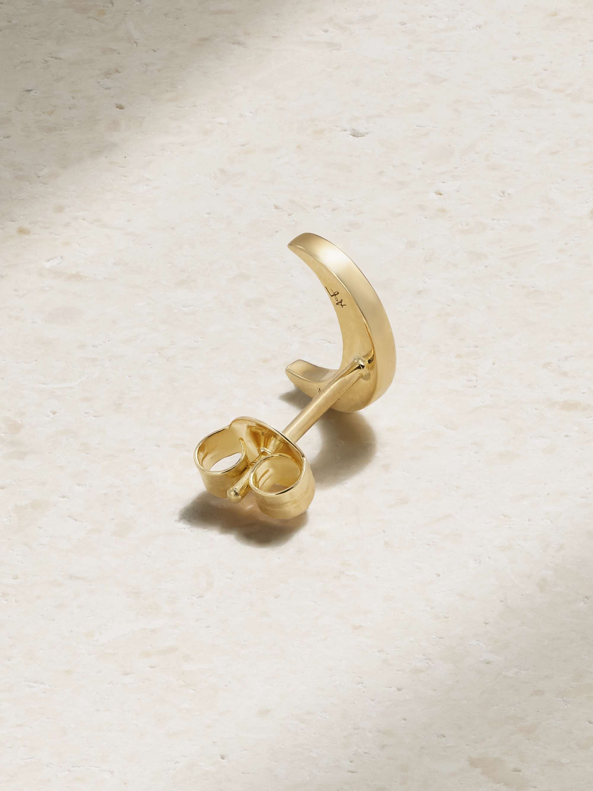 ANDREA FOHRMAN Mini Crescent 14-karat gold turquoise earring