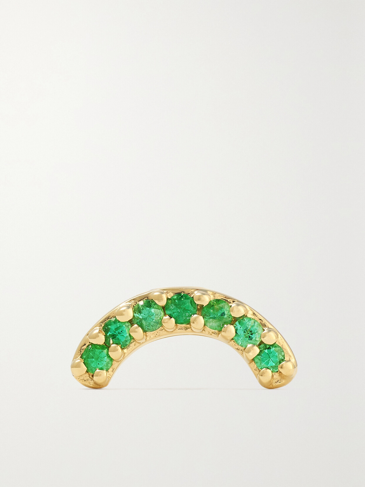 Andrea Fohrman - 14-karat Gold Emerald Earring - Green