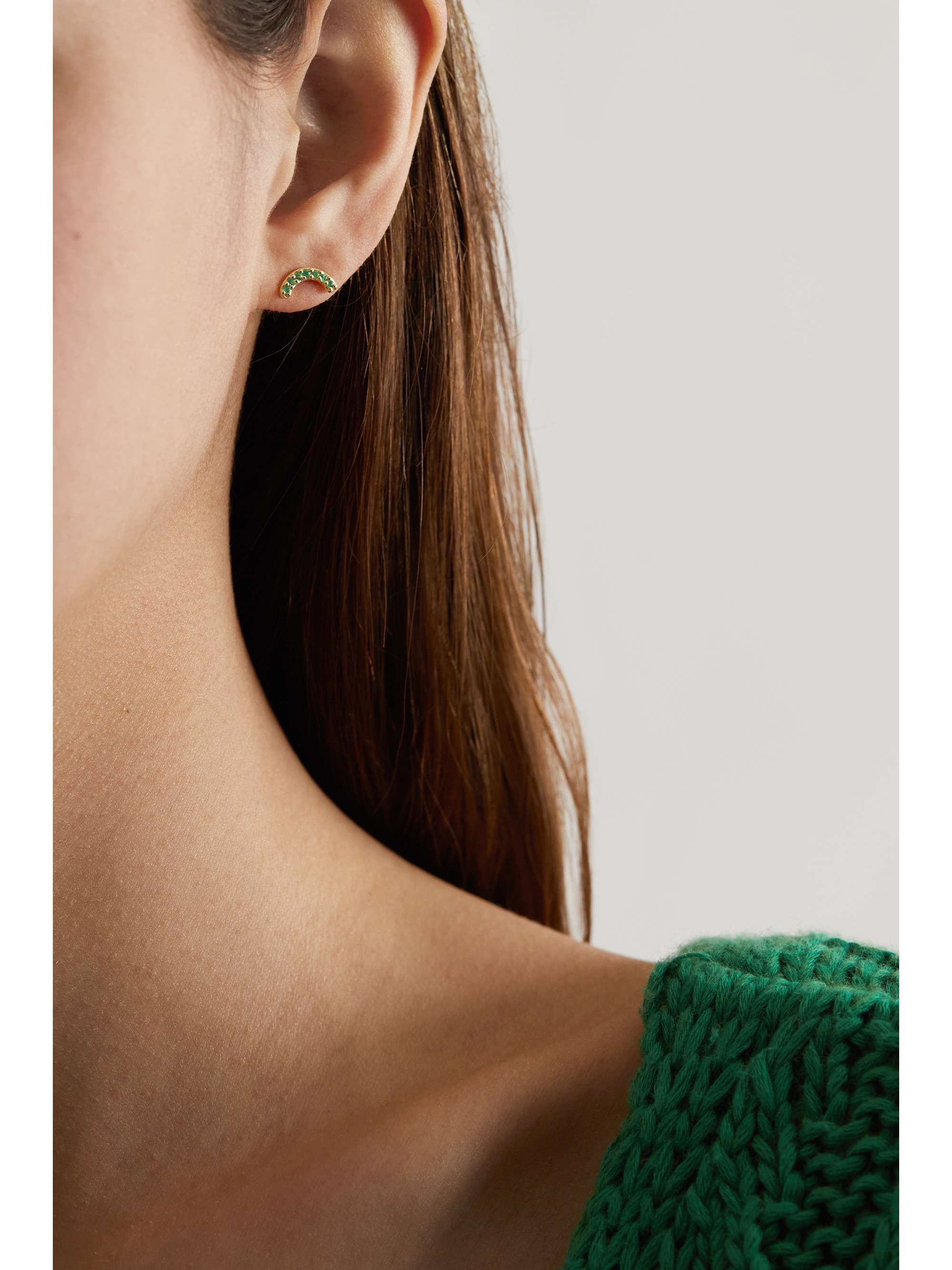 ANDREA FOHRMAN 14-karat gold sapphire earring