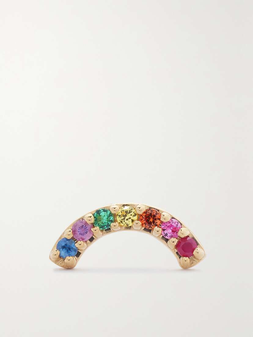 Andrea Fohrman 14-karat Gold Sapphire Earring