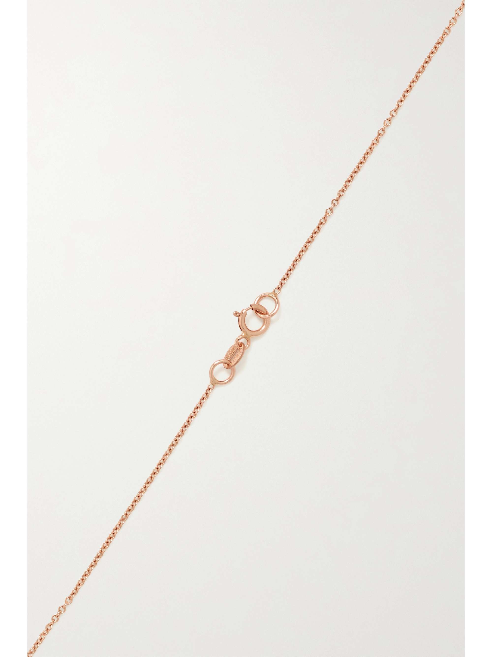 ANDREA FOHRMAN Mini Galaxy Star 14-karat rose gold, rose de France and diamond necklace