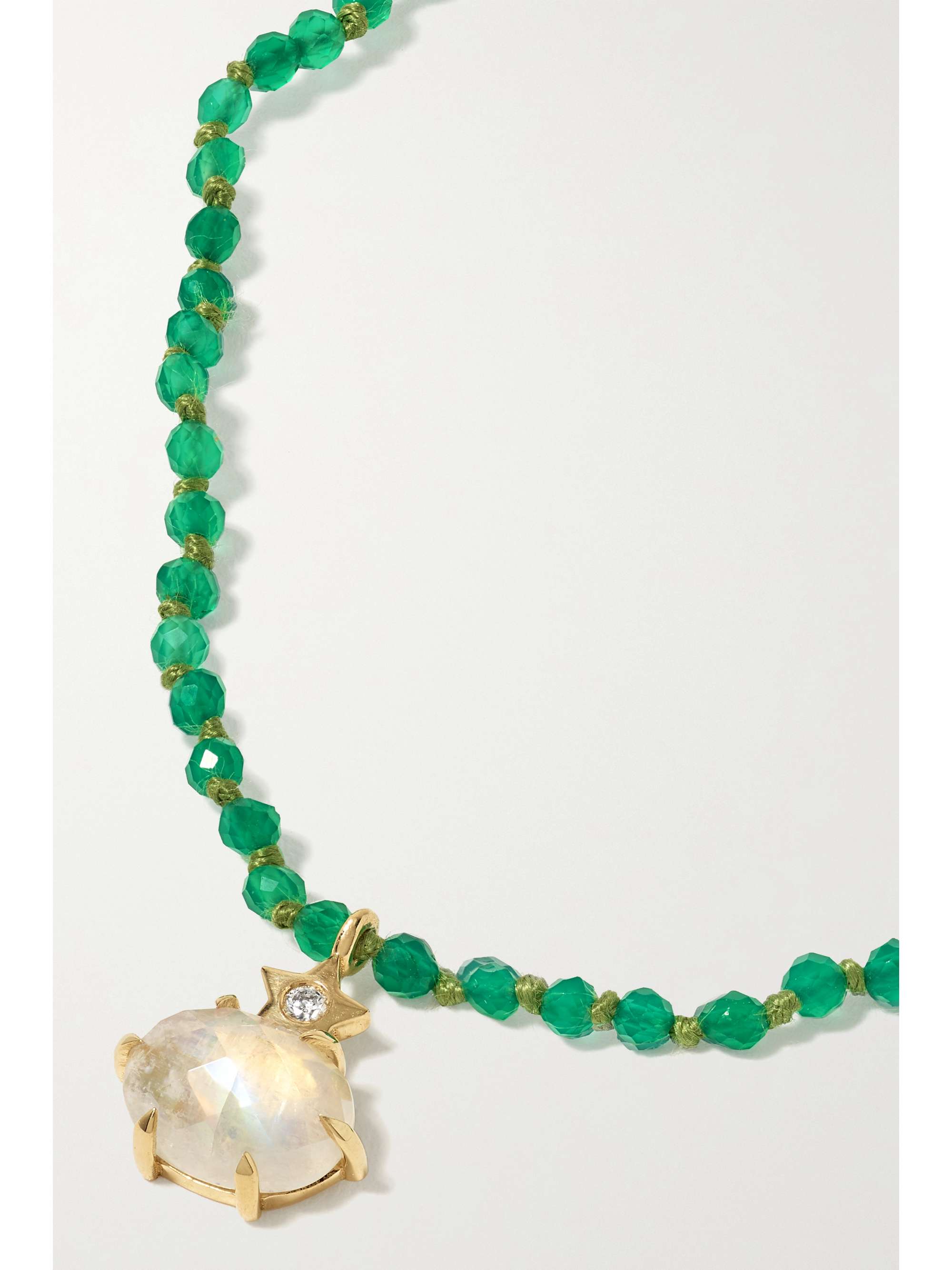 ANDREA FOHRMAN Mini Cosmo 14-karat gold multi-stone necklace