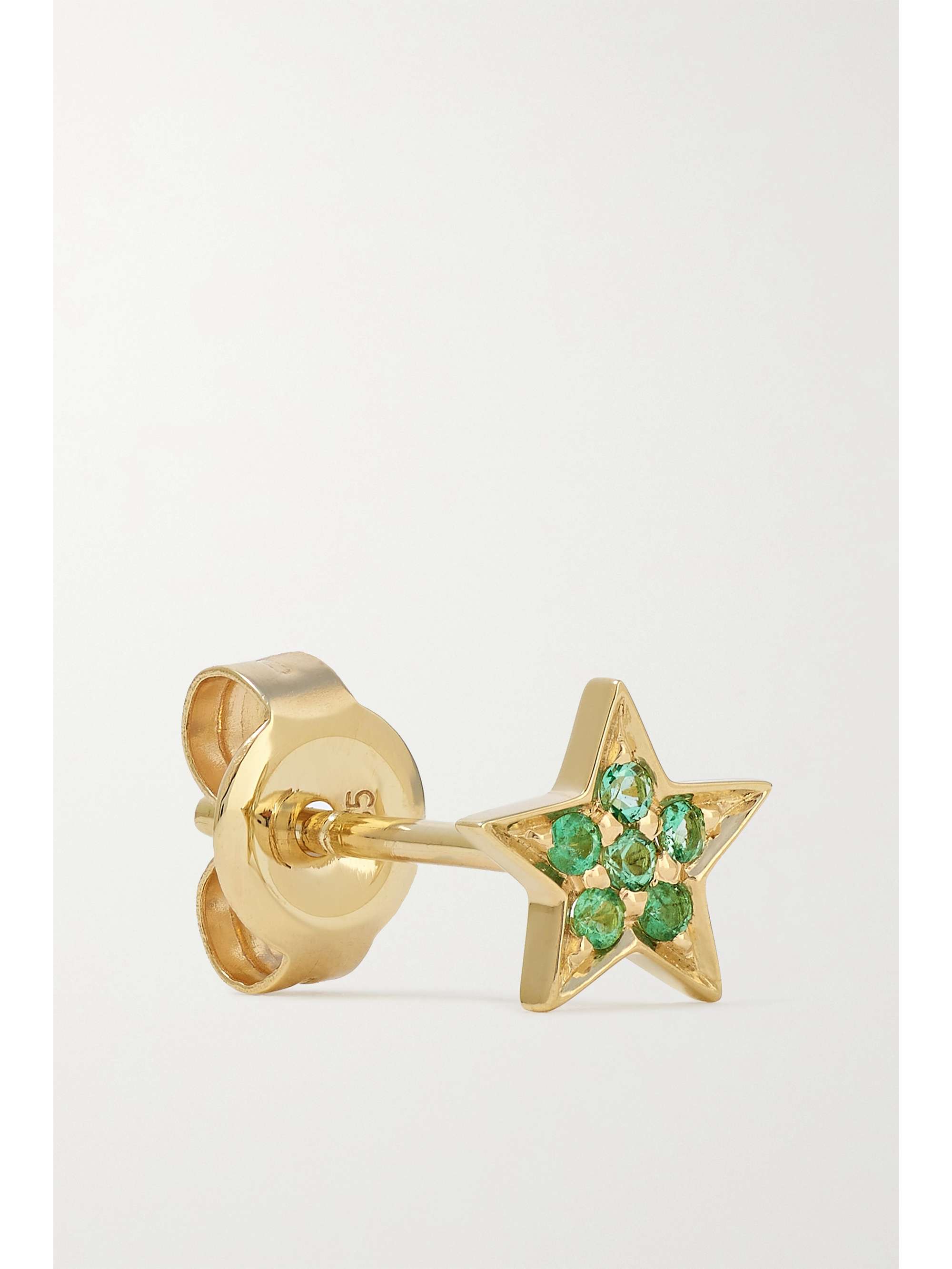 ANDREA FOHRMAN Mini Star 14-karat gold emerald earring