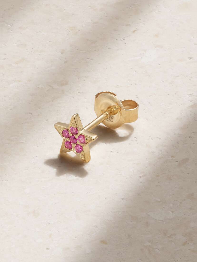 Andrea Fohrman 14-karat Gold Sapphire Earring