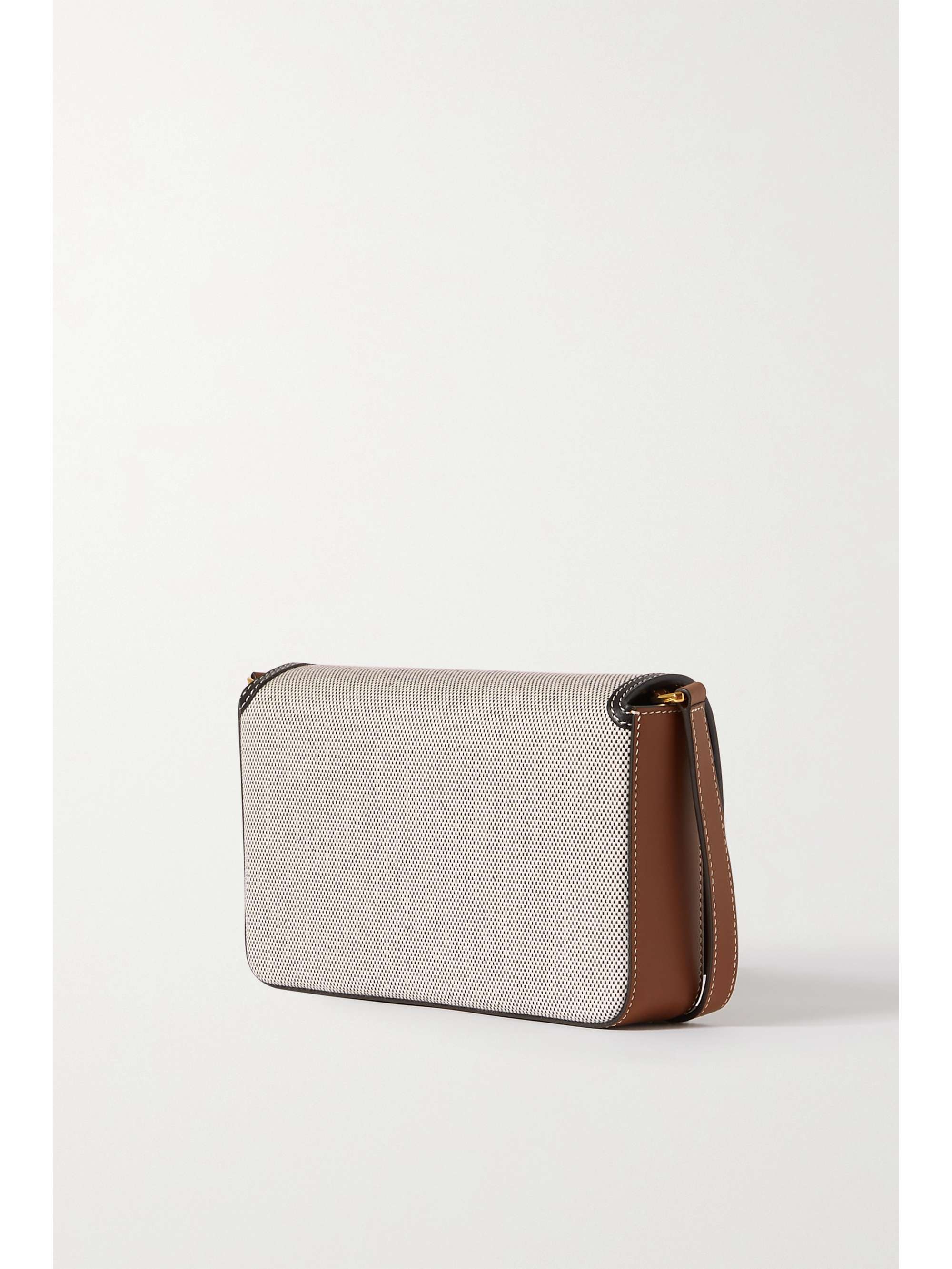 BURBERRY Leather-trimmed printed canvas shoulder bag