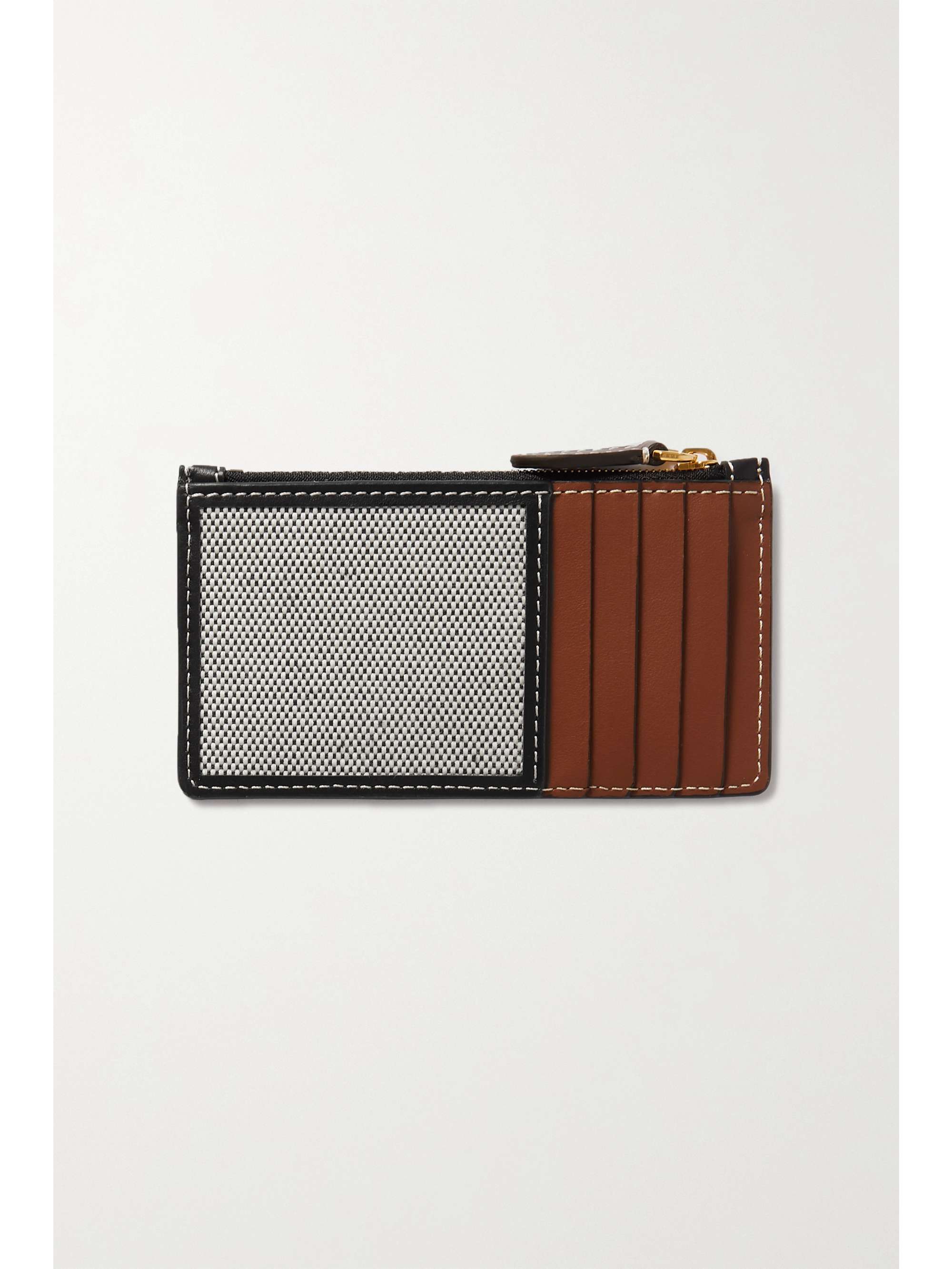 BURBERRY Cotton-canvas and leather cardholder