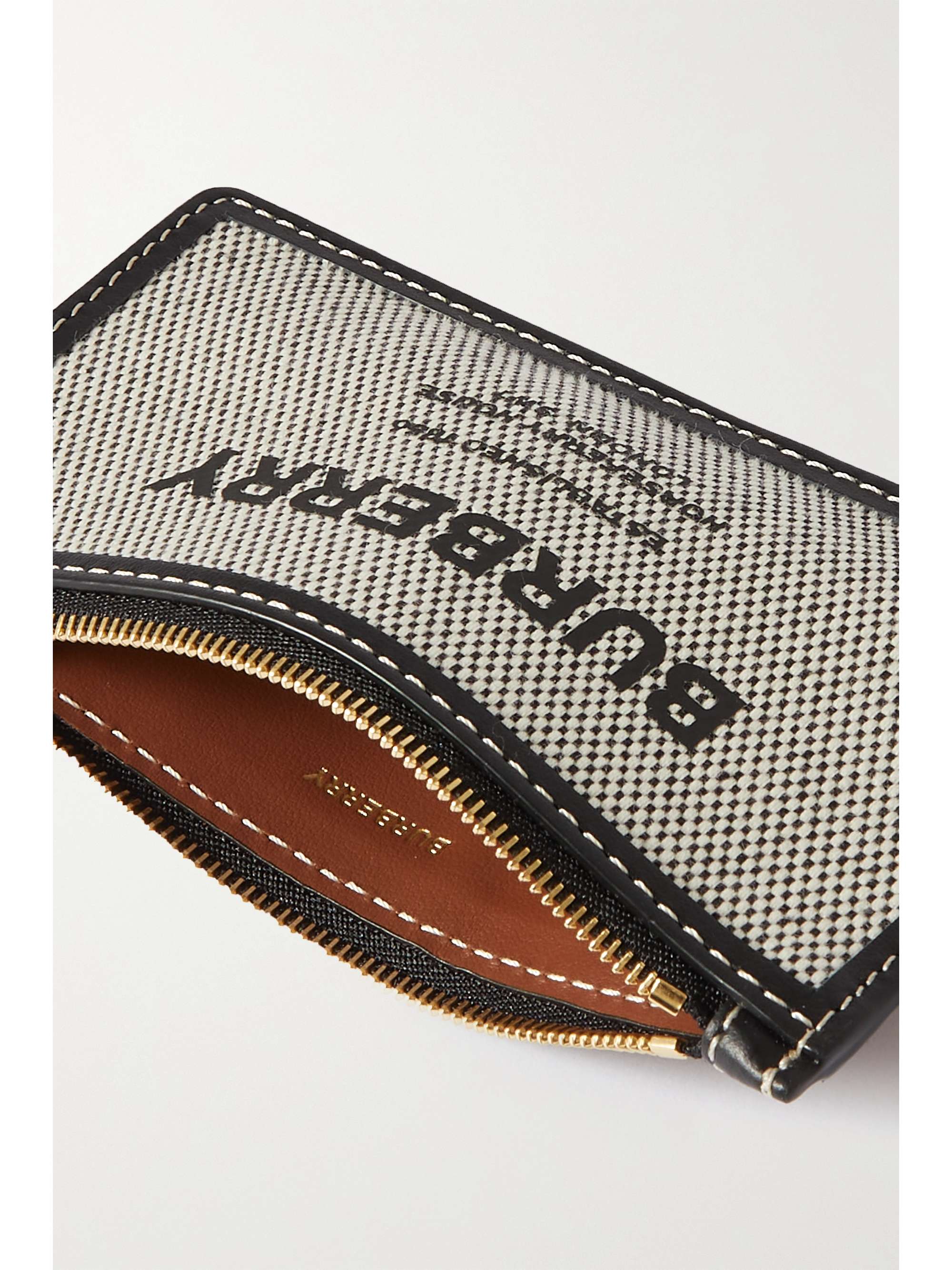 BURBERRY Cotton-canvas and leather cardholder