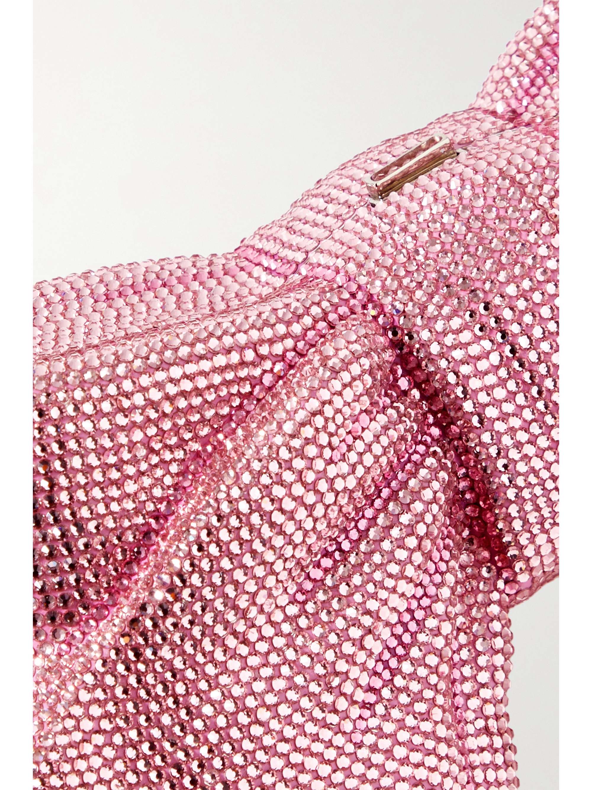 JUDITH LEIBER COUTURE Bow Just for You crystal-embellished gold-tone clutch